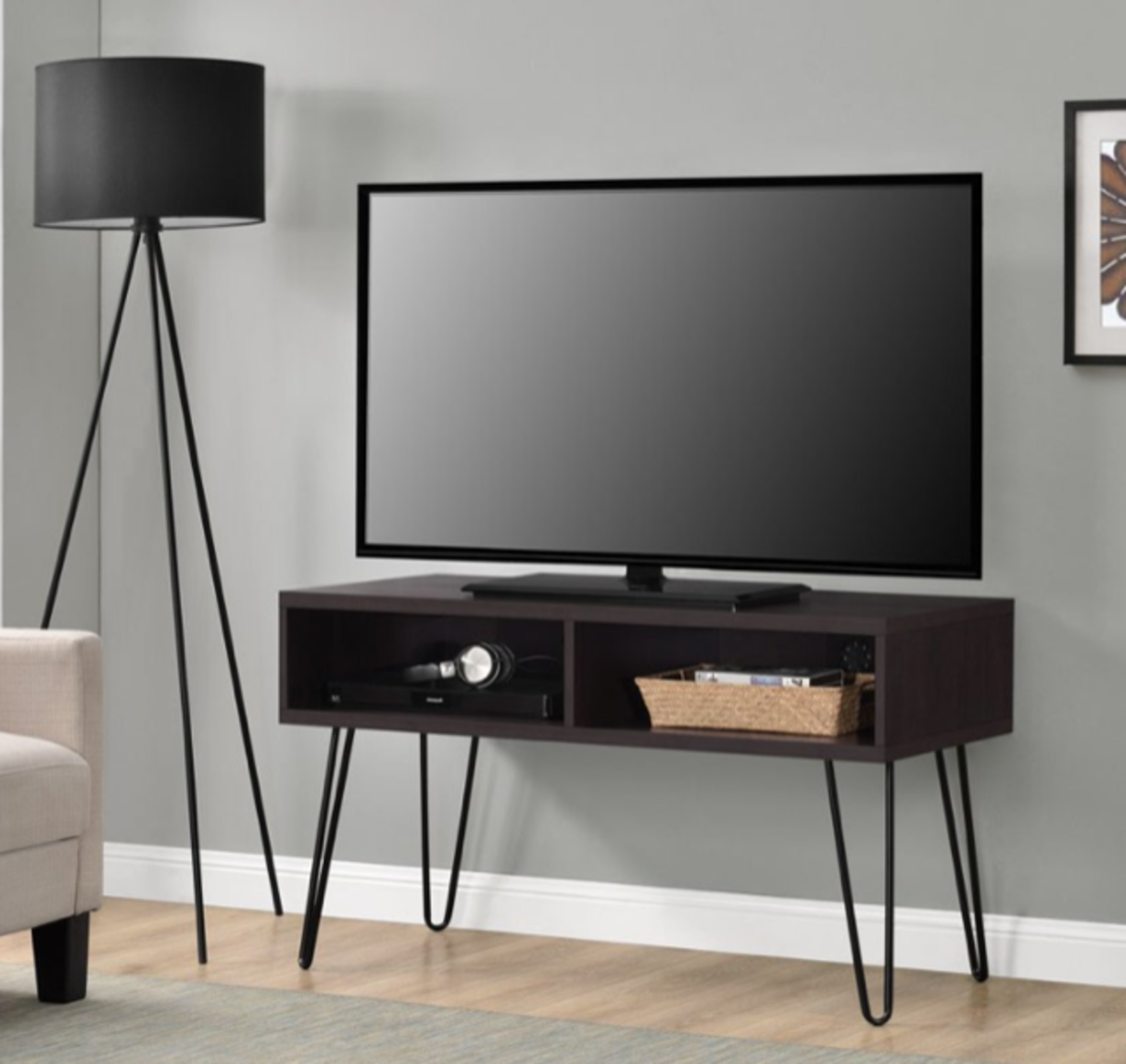 BRAND NEW DOREL HOME OWEN RETRO STYLE TV STAND ESPRESSO RRP £189 (EFF) 1748196COM-ESP, The Owen