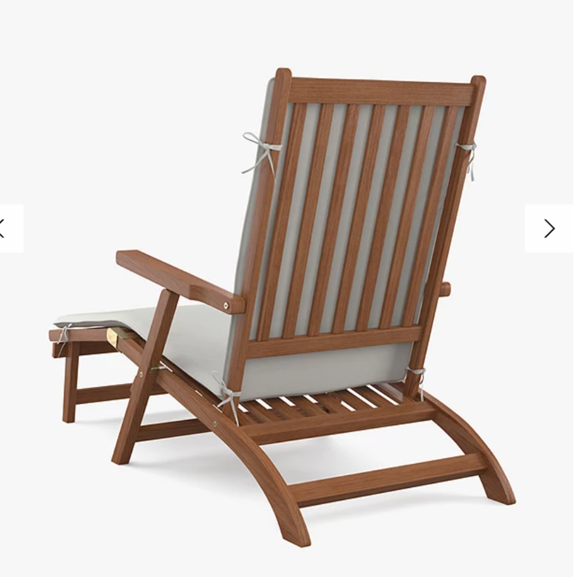 2 x New & Boxed John Lewis Cove Garden Steamer Chair, FSC-Certified (Eucalyptus Wood), Natural.