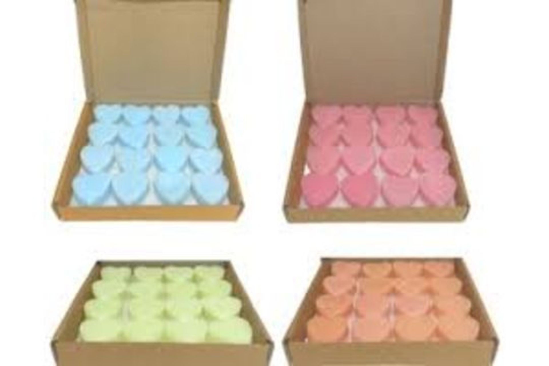 30 X BRAND NEW PACKS OF 16 HEART SHAPED 10G WAX MELTS (SCENTS MAY DIFFER)