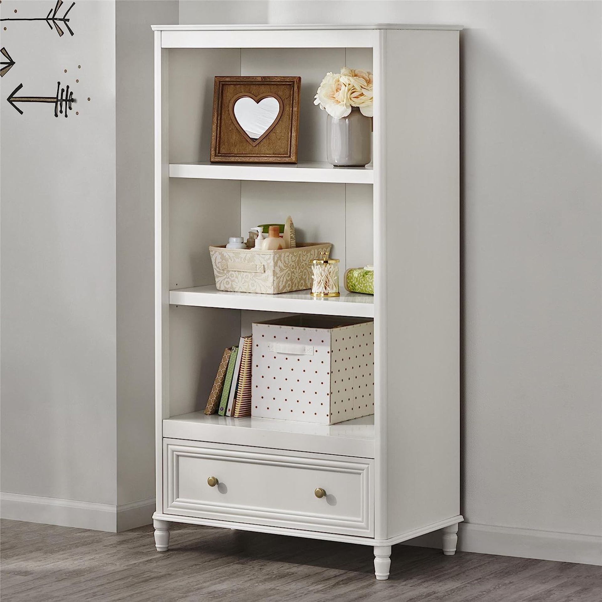 BRAND NEW CREAM PIPER LUXURY BOOKCASE WITH DRAWER RRP £219 (DB) 6857196BRUUK. Keep your favorite