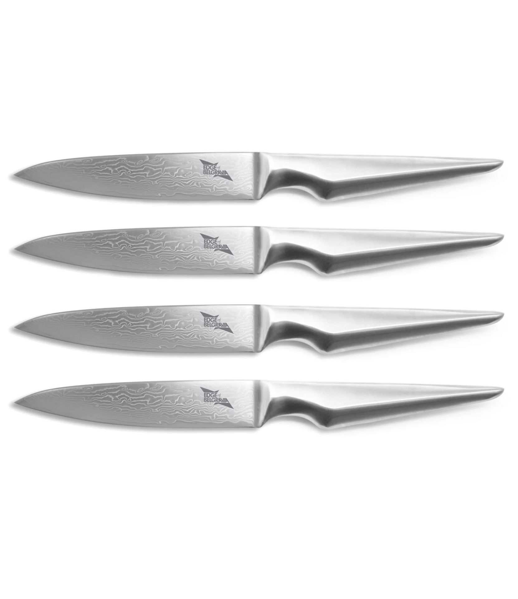 BRAND NEW EDGE OF BELGRAVIA SHIROI HANA STEAK KNIFE 4 PC SET RRP £249 (004SSSH), The 12.5 cm | 5"
