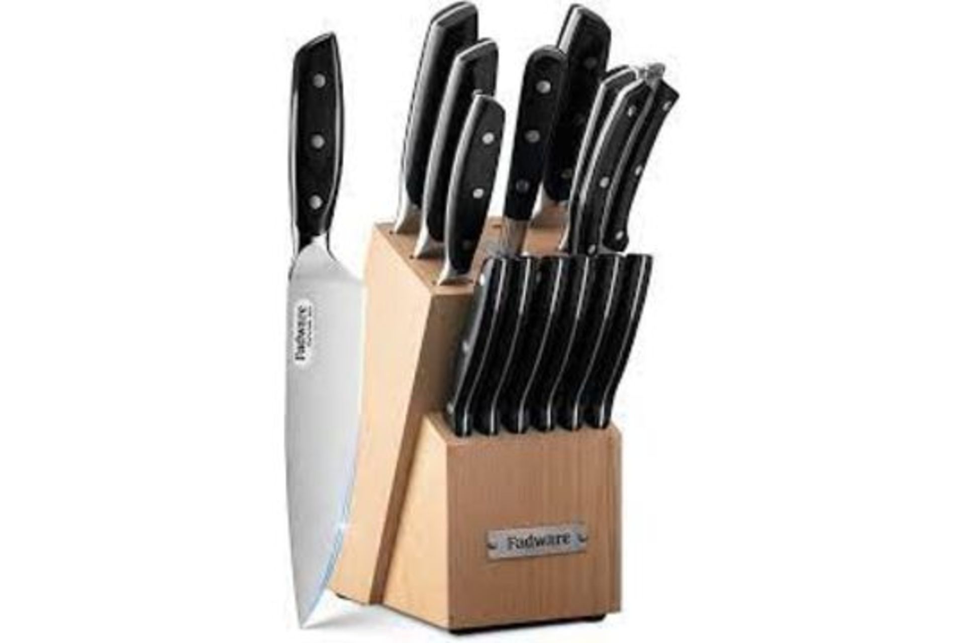 PALLET TO CONTAIN 12 X BRAND NEW FADWARE PREMIUM 14 PIECE KNIFE SET WITH KNIFE BLOCK AND