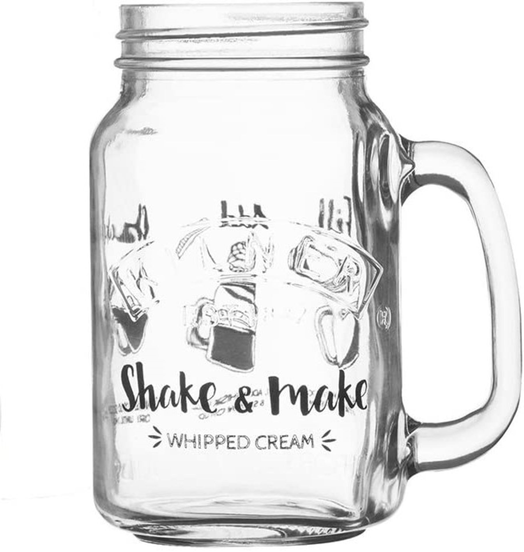 120 X NEW KILNER SHAKE & MAKE WHIPPED CREAM STYLE JARS (ROW15/16)