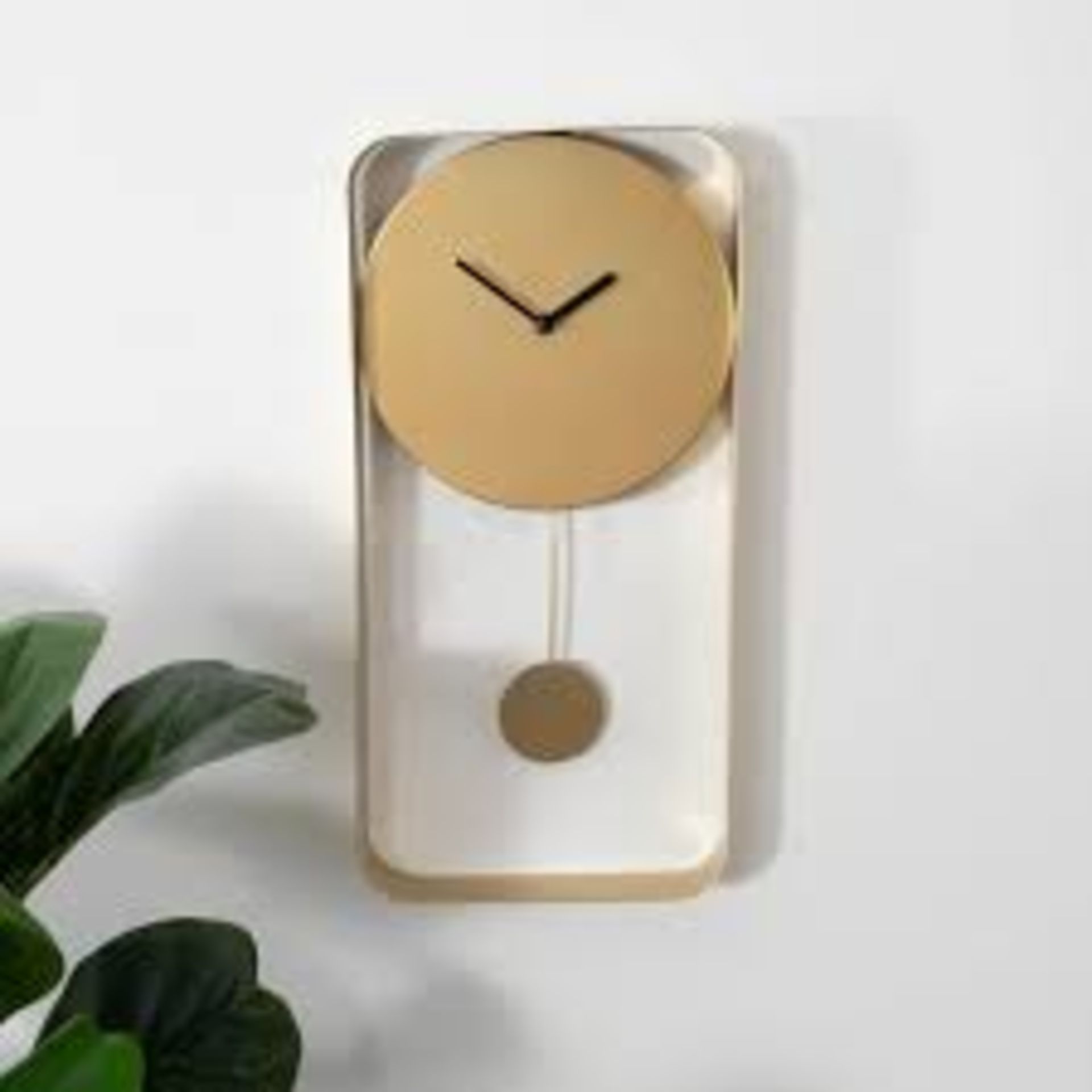 20 X BRAND NEW Modern Gold Metal Wall Clock RRP £60 EACH