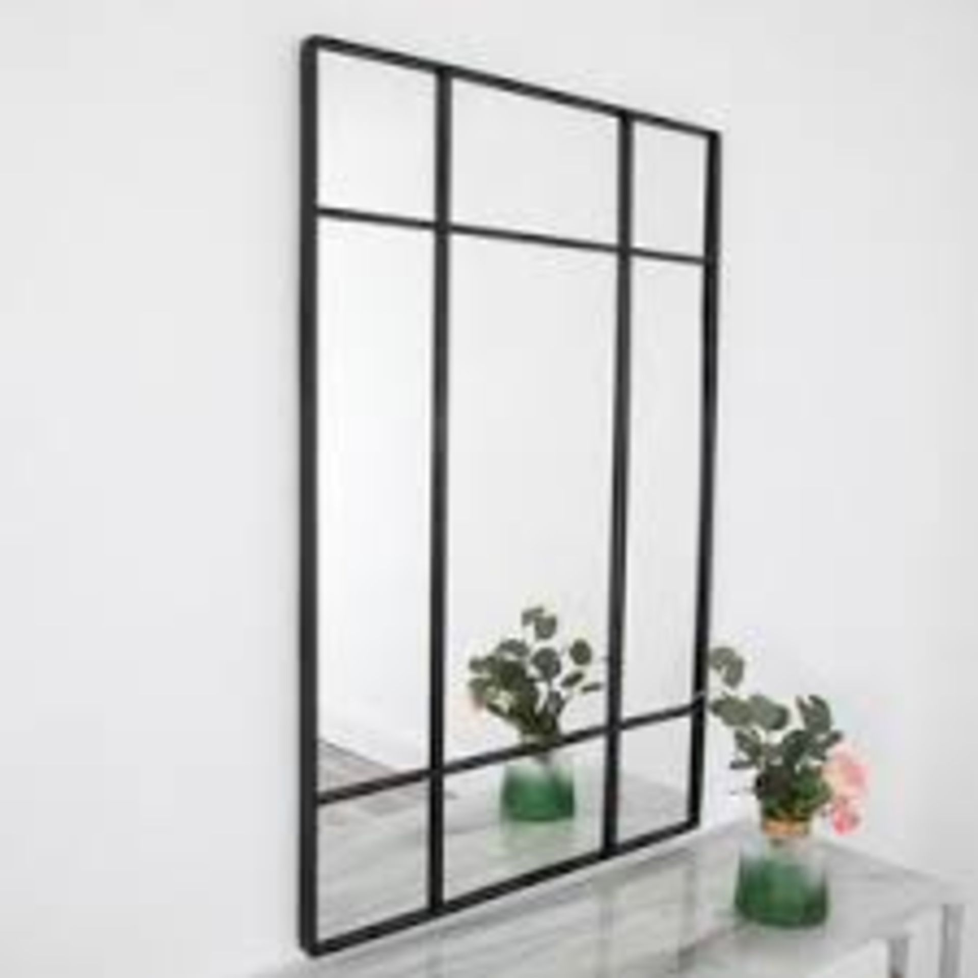 BRAND NEW Modern Pane Mirror - Black 120 X 80 X 2CM RRP £340 EACH