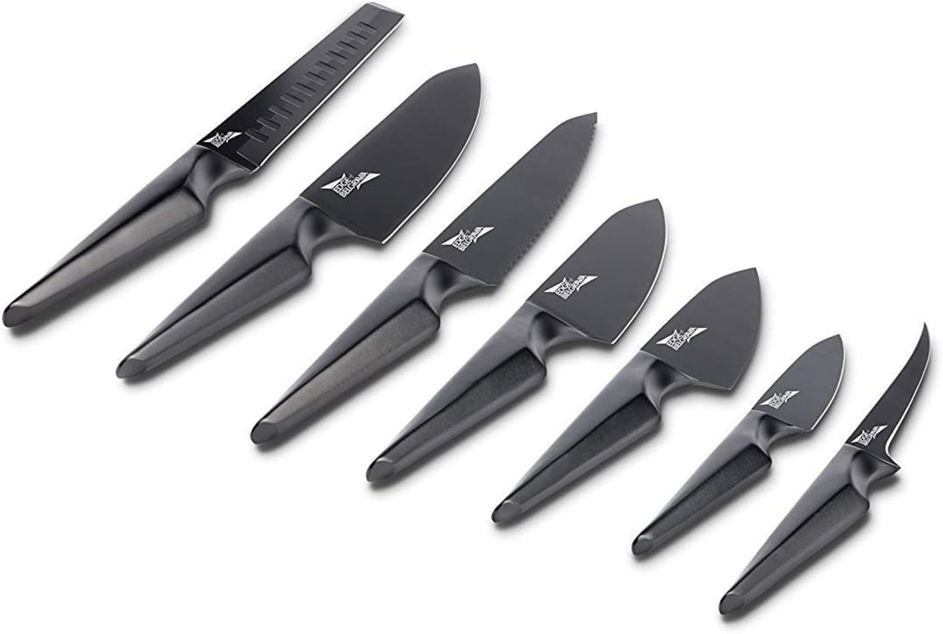 BRAND NEW Edge of Belgravia Galatine Chef Knife Set (7 PIECE) 003SSG RRP £199. COMPLETE KNIFE SET: - Image 3 of 3