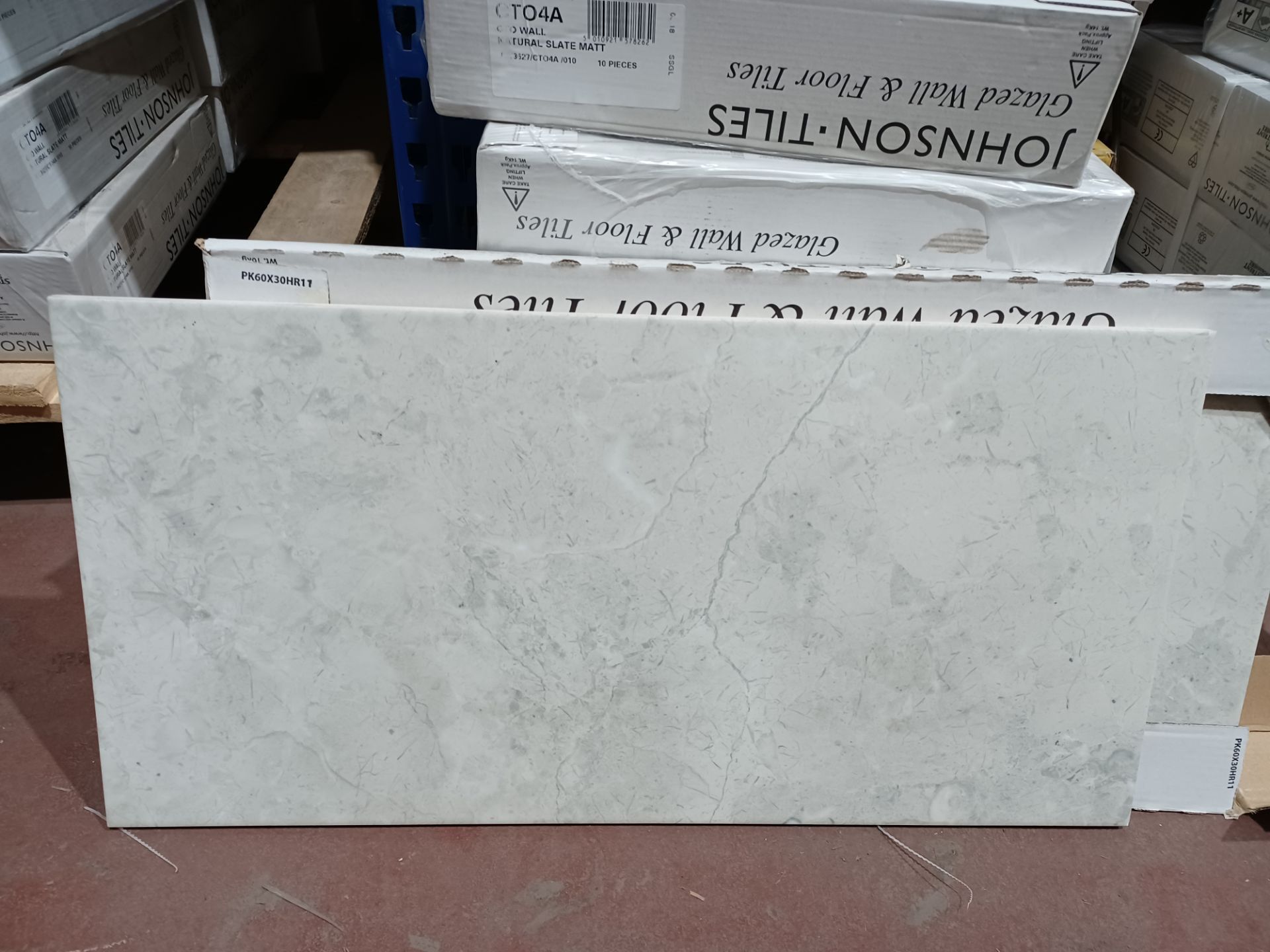 PALLET TO CONTAIN 40 X NEW PACKS OF Johnson Tiles York Marble Effect 600x300mm Wall & Floor Tiles (