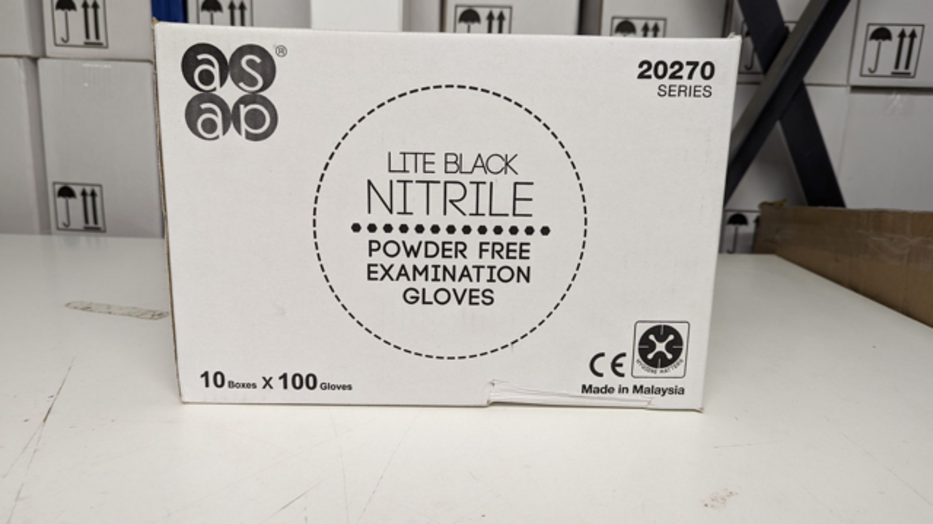 840 X BRAND NEW PACKS OF 100 ASAP LITE BLACK NITRILE POWDER FREE EXAMINATION GLOVES SIZE SMALL EXP - Image 3 of 3
