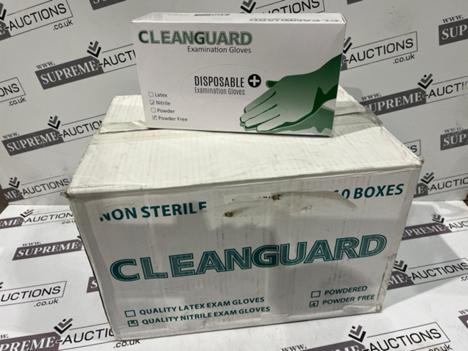 PALLET TO CONTAIN 840 x NEW BOXES OF 100 CLEANGUARD NITRILE POWDER FREE DISPOSABLE EXAMINATION - Image 2 of 2