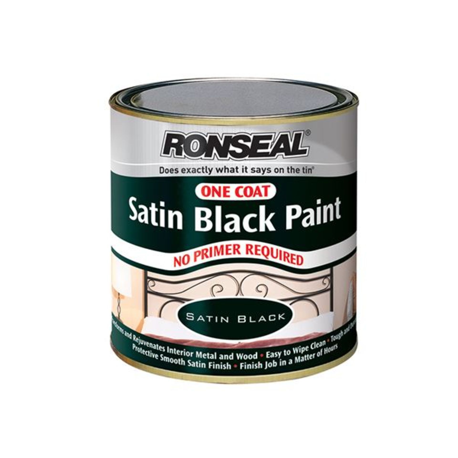 15 X BRAND NEW RONSEAL Oc Satin Black Paint 250ml RRP £20 EACH