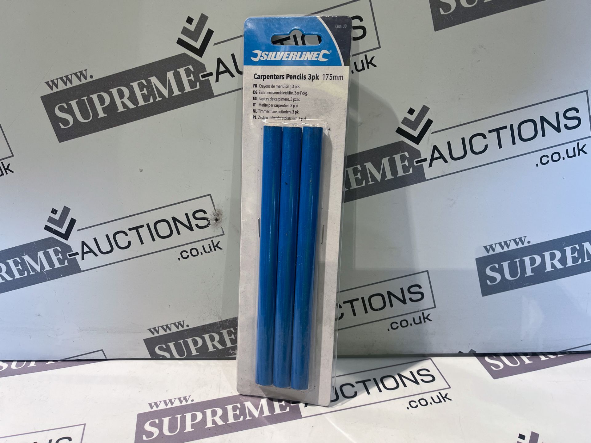 144 X BRAND NEW PACKS OF 3 SILVERLINE CARPENTERS PENCILS 175MM R11.2