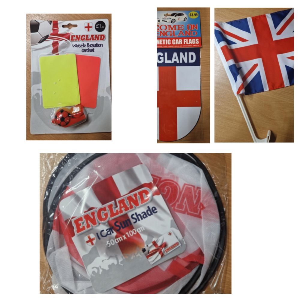 Liquidation of Large Quantity Of England Merchandise Over 26,000 Pieces, RRP over £130k. Delivery Available