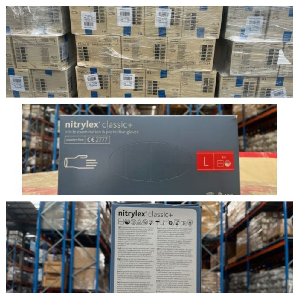 Pallets & Trade Lots of New & Boxed Nitrile Gloves - Sizes Large & Extra Large and Medium - Delivery Available!