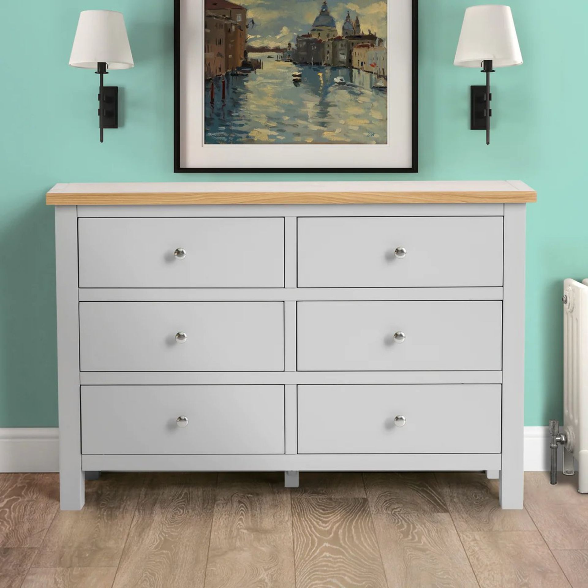 Farrow 6 Drawer Chest. RRP £469.99. (3230-P1A) This chest of drawers will bring plenty of storage to
