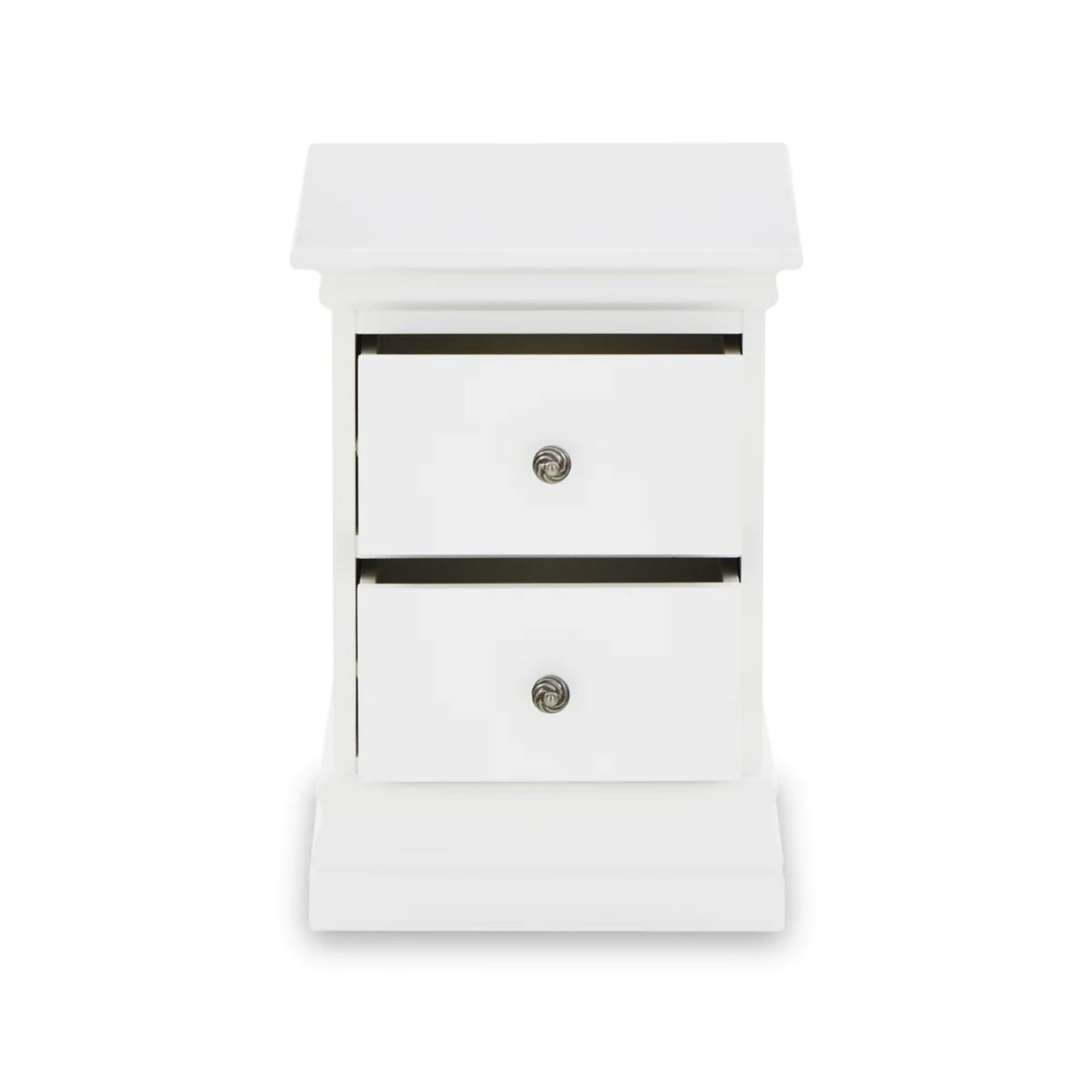 Porter 2 Drawer Narrow Bedside Table. RRP £209.99.(7002-P13A) Contemporary painted narrow bedside - Image 2 of 2