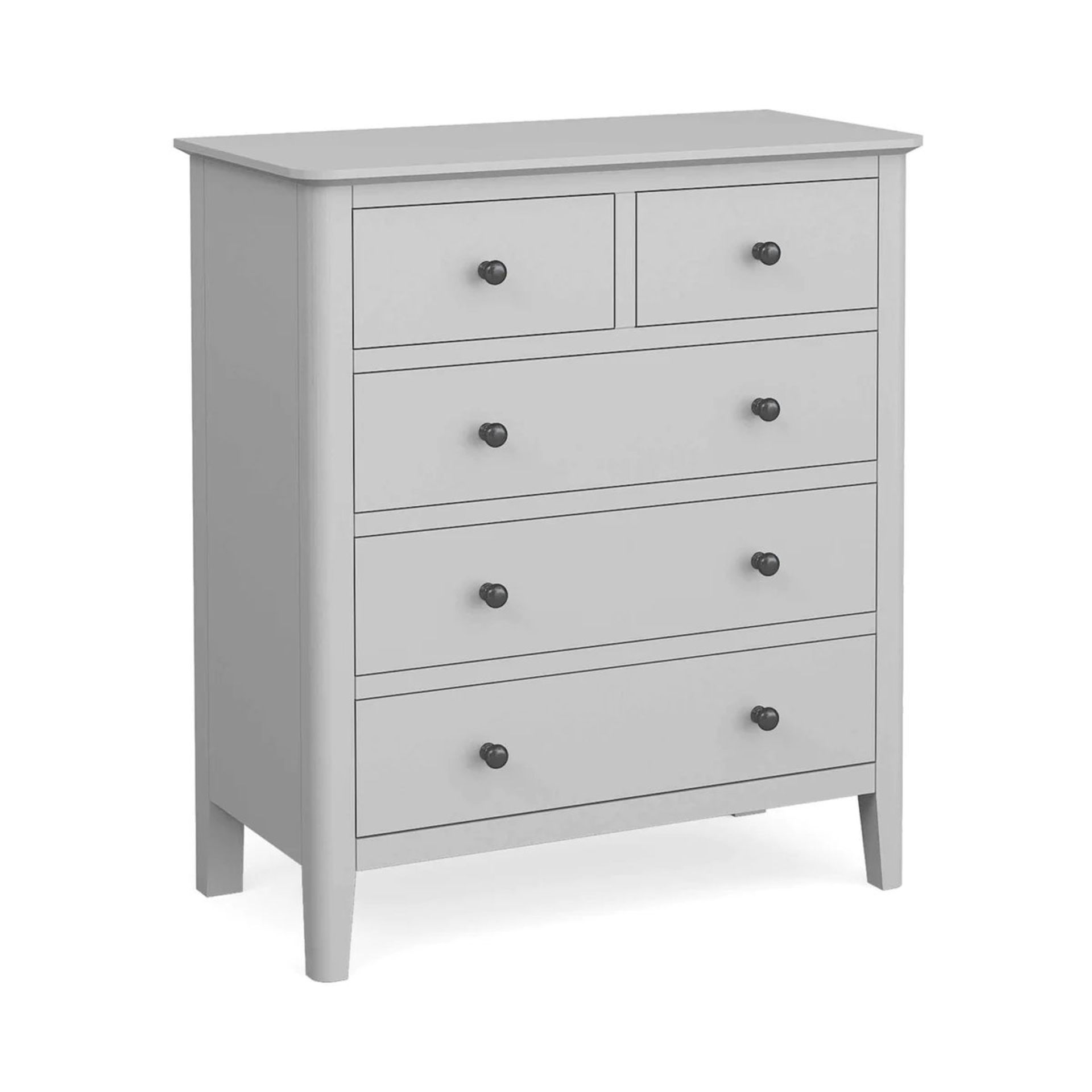 Elgin Grey 2 Over 3 Chest of Drawers. RRP £469.99. (5686-P1A) Simple, Scandi styled Chest of Drawers