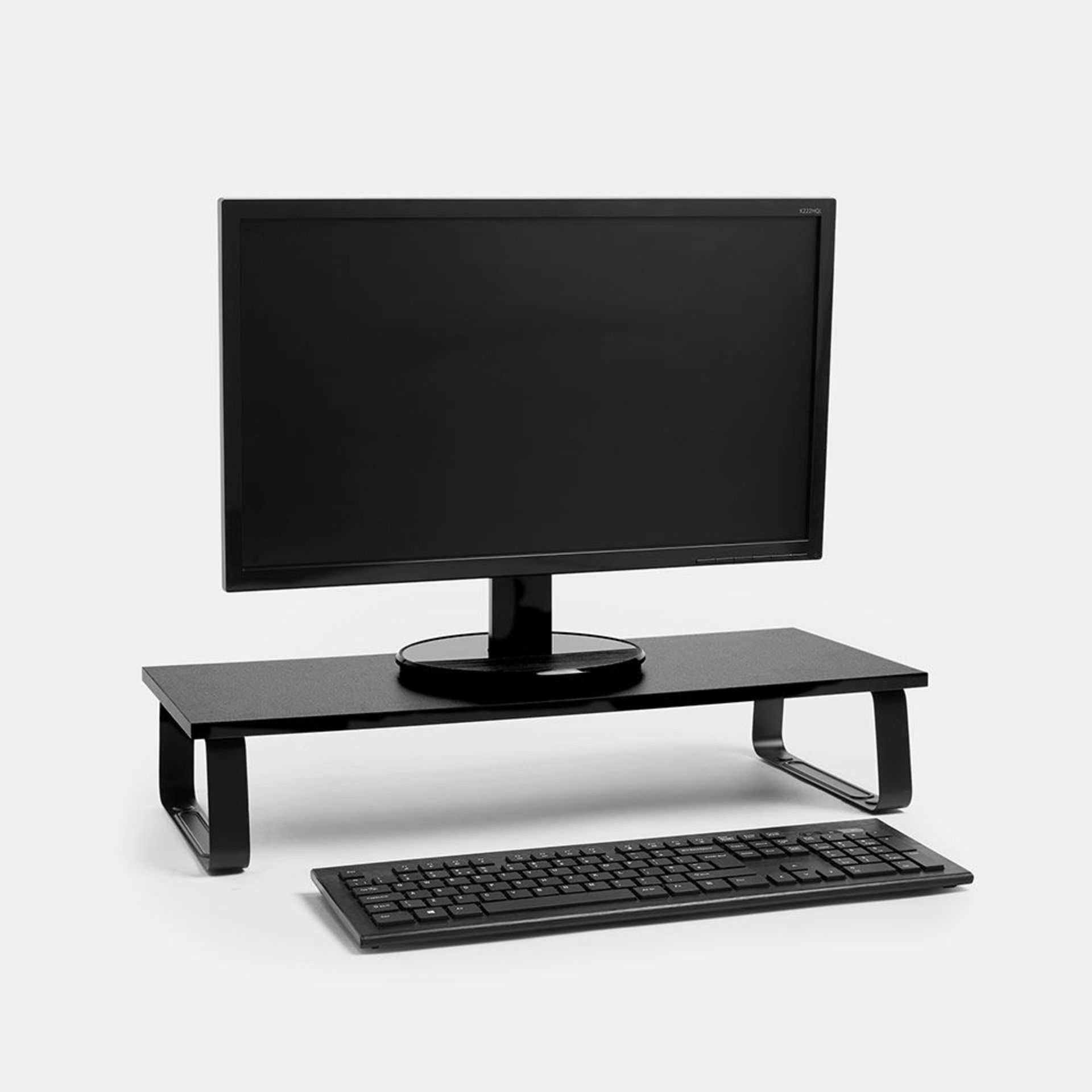 Black Monitor Stand. - BI. Ideal for monitors, TVs, laptops, tablets and printers our Black