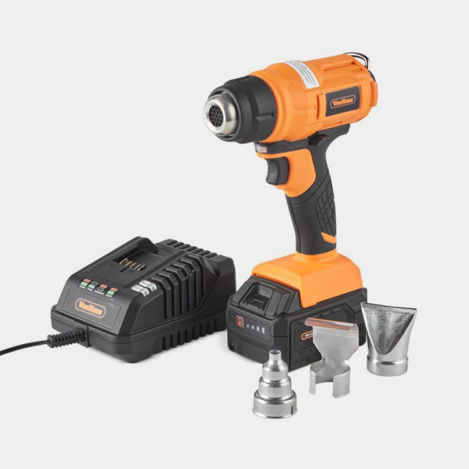 18V Cordless Heat Gun. - BI. This workshop essential blows heated air at a temperature of 500?,