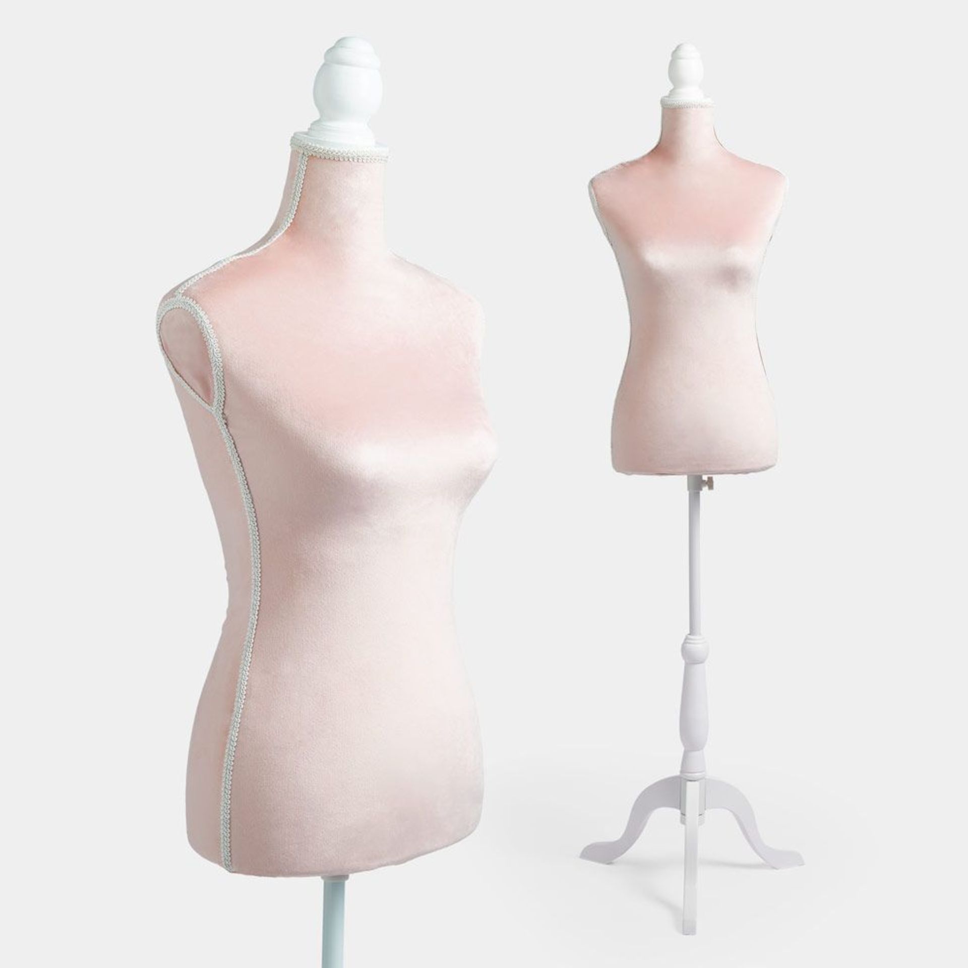 Blush Pink Velvet Mannequin. - BI. Bring your clothing designs or favourite outfits to life with the