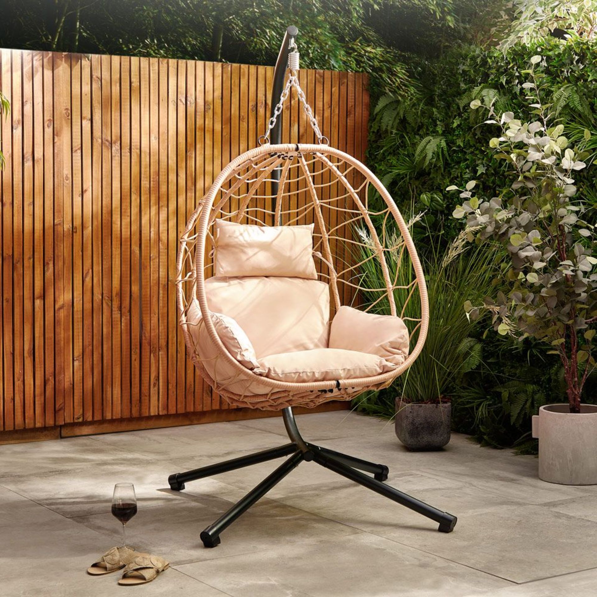 Natural Rattan Hanging Egg Chair. - BI. Use our Natural Rattan Hanging Egg Chair to add a touch of