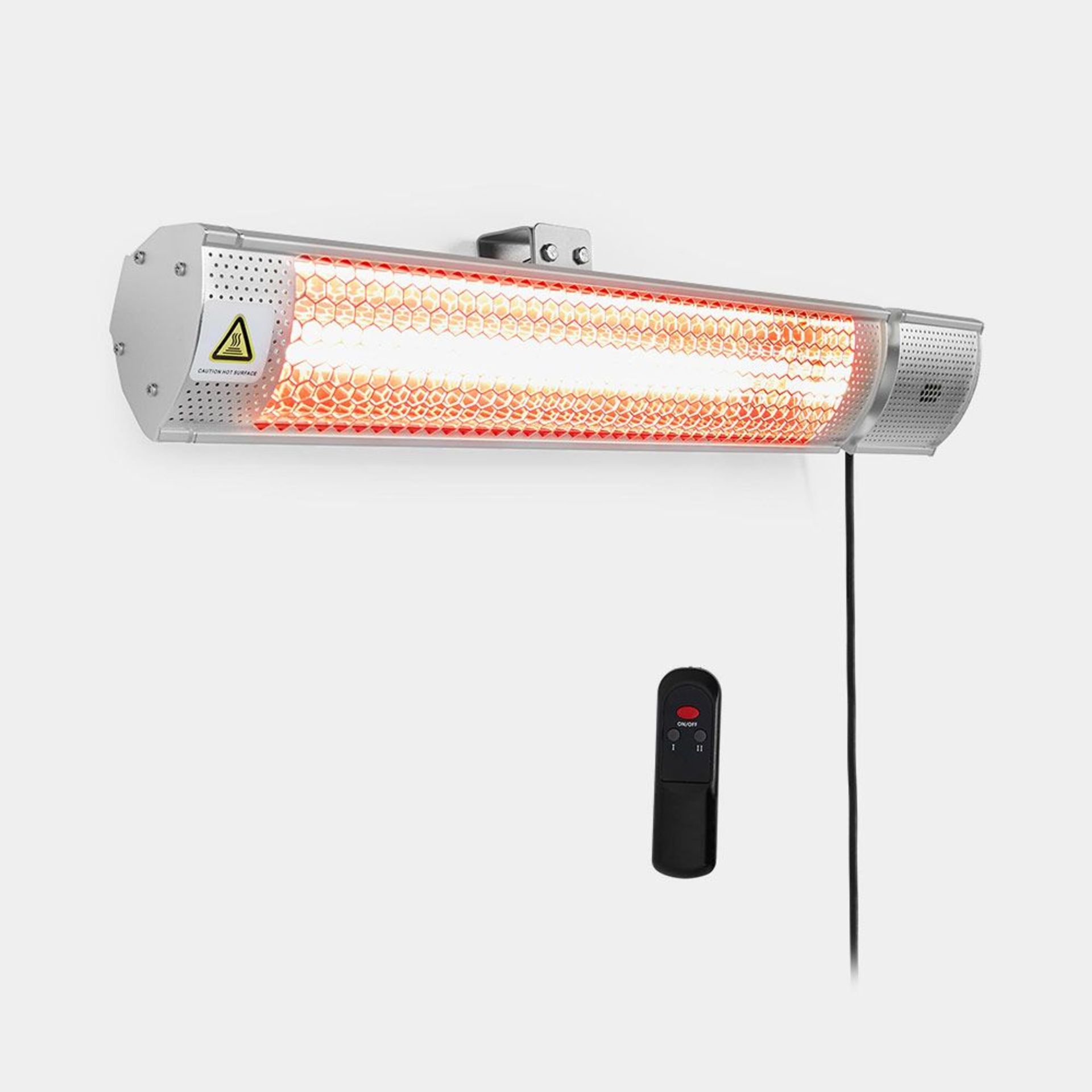Wall Mounted Infrared Patio Heater. - BI. With a superfast heating element that heats up in just