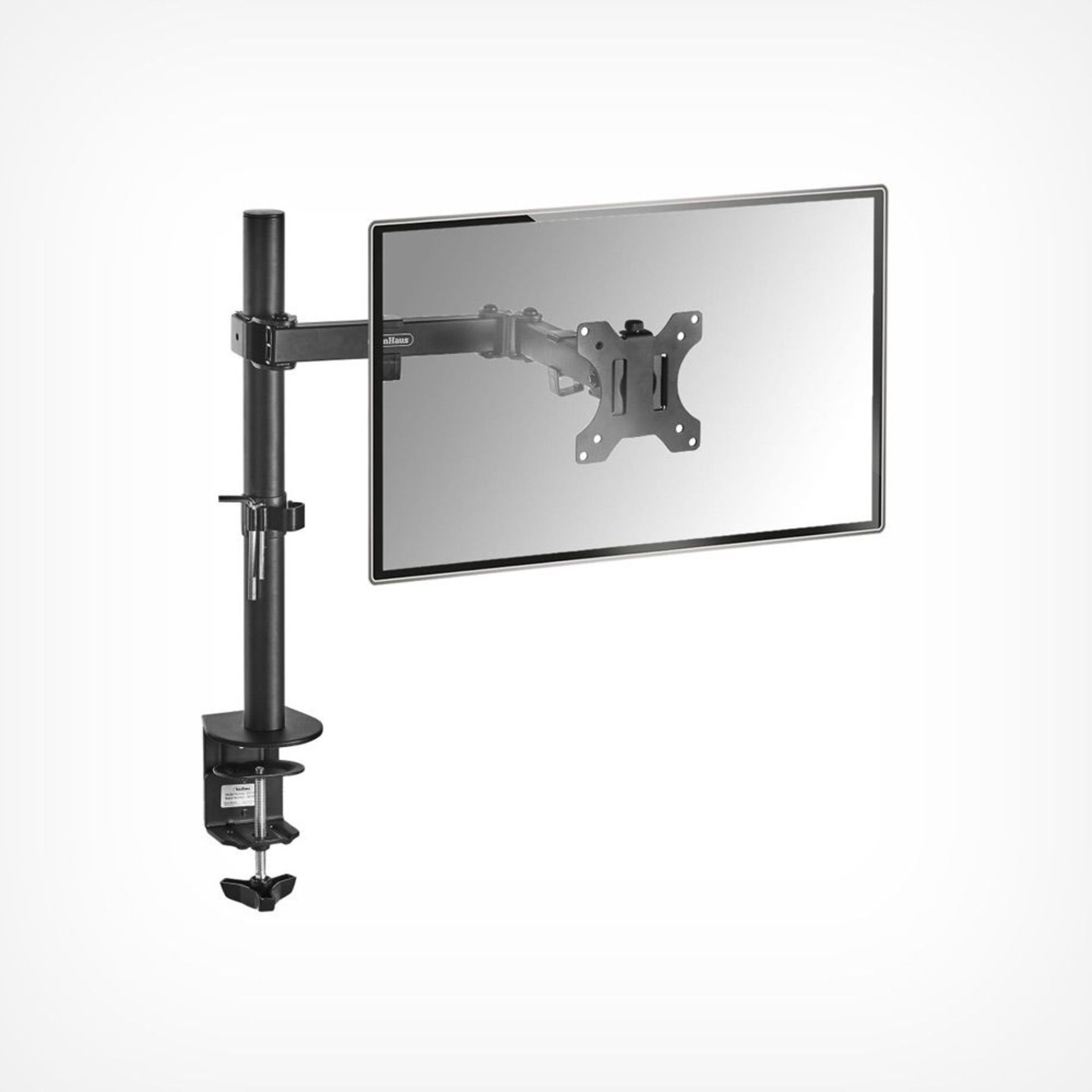 Monitor Mount with Desk Clamp. - BI. Simply attach the extra-strong clamp to the edge of your desk