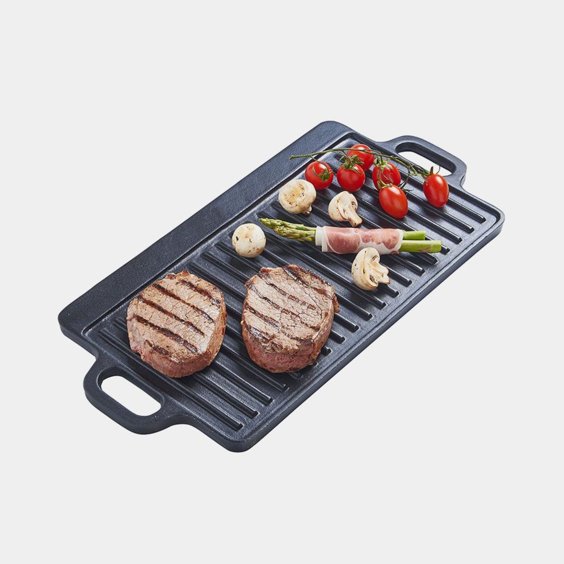 37cm Cast Iron Griddle. - BI. Versatile, multi-functional and a fun way to cook, the griddle is
