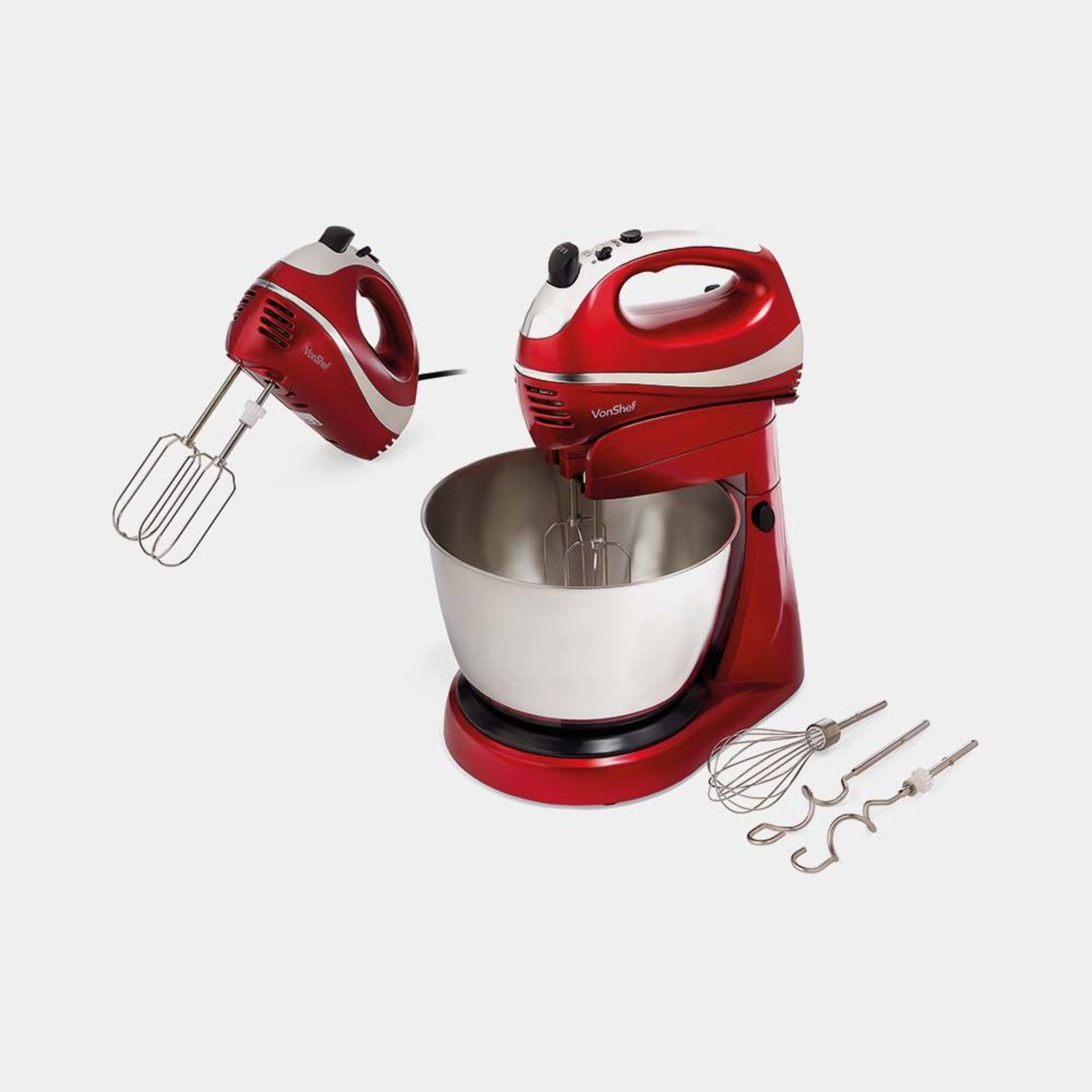 Red Twin Hand & Stand Mixer. - BI. Make irresistibly delicious home-baked treats from the comfort of