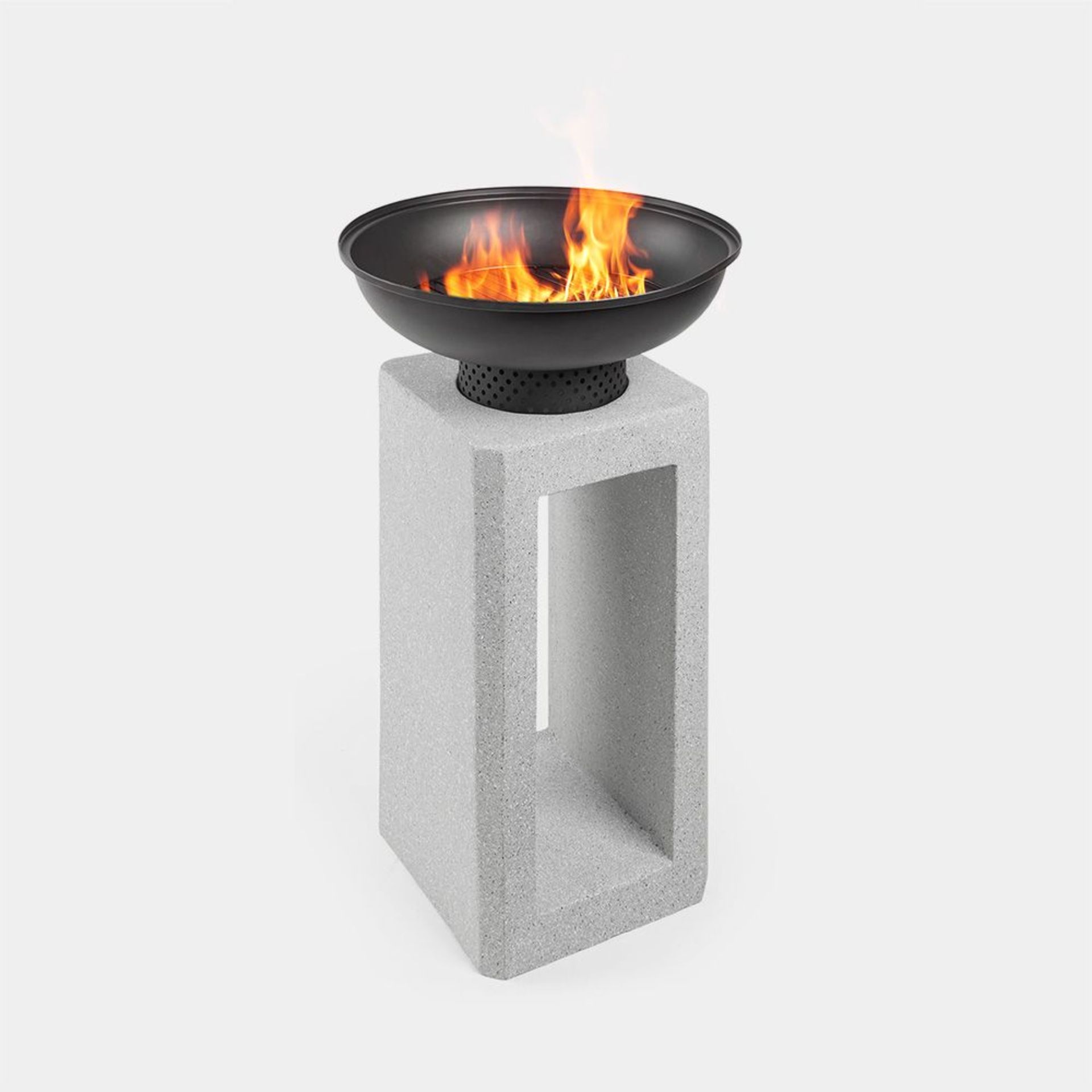 Raised MgO Fire Pit. - BI. Elevate your outdoor space with this elegant, raised fire bowl. Sat