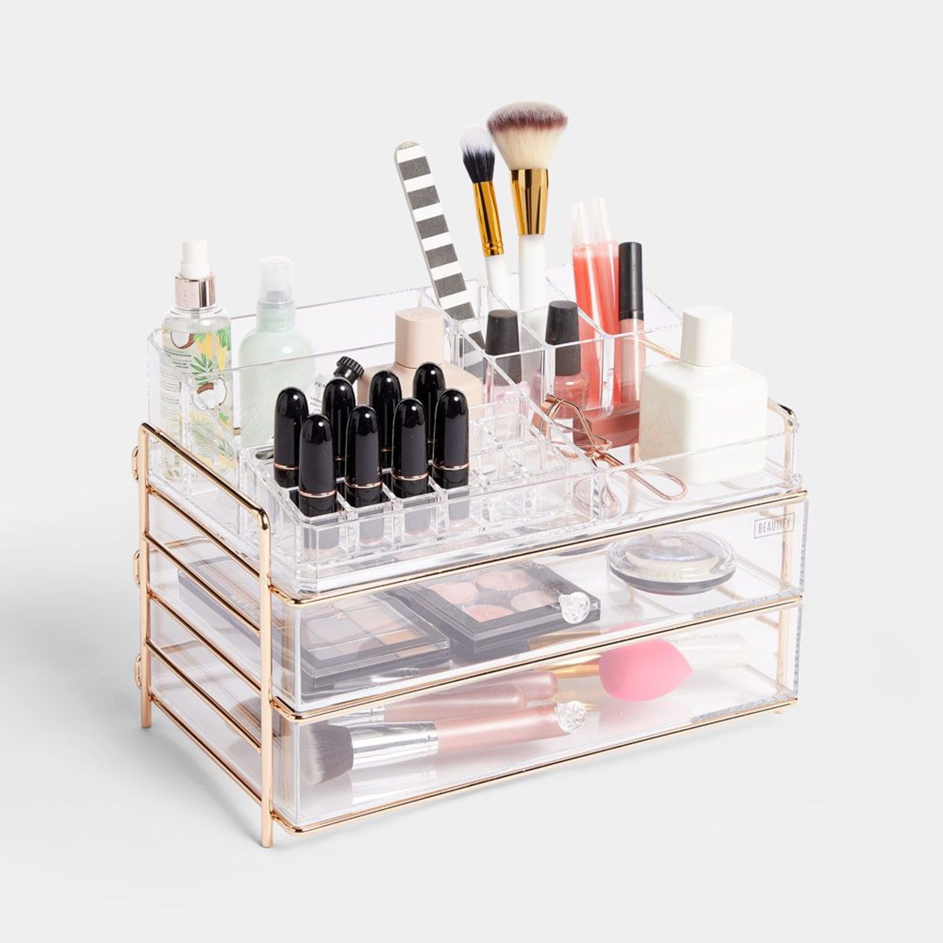 3 Tier Acrylic Makeup Organiser. - BI. Level up your space’s tidiness and style with our 3 Tier