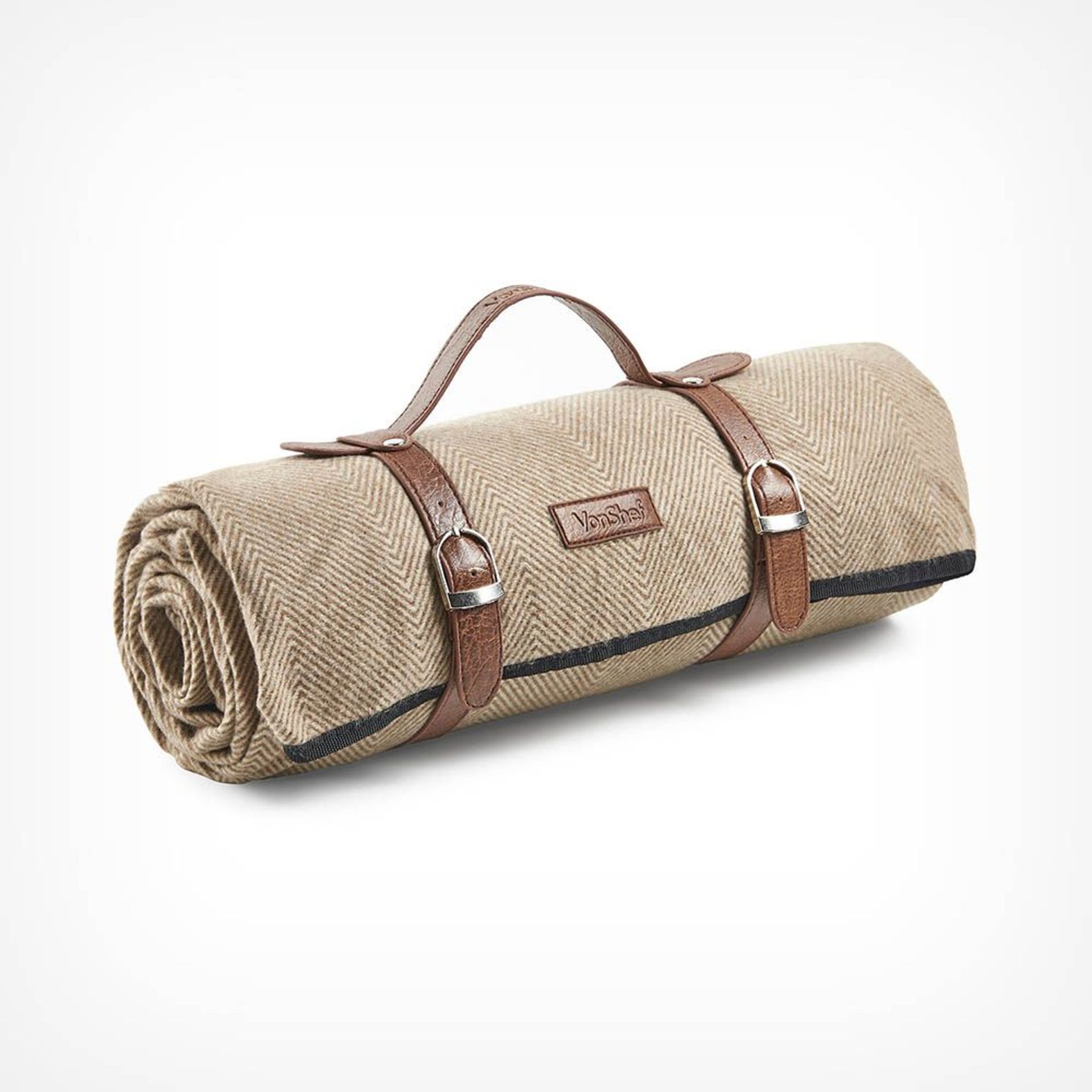 Herringbone Waterproof Picnic Blanket. - BI. Stylish and practical in equal measure, the blanket