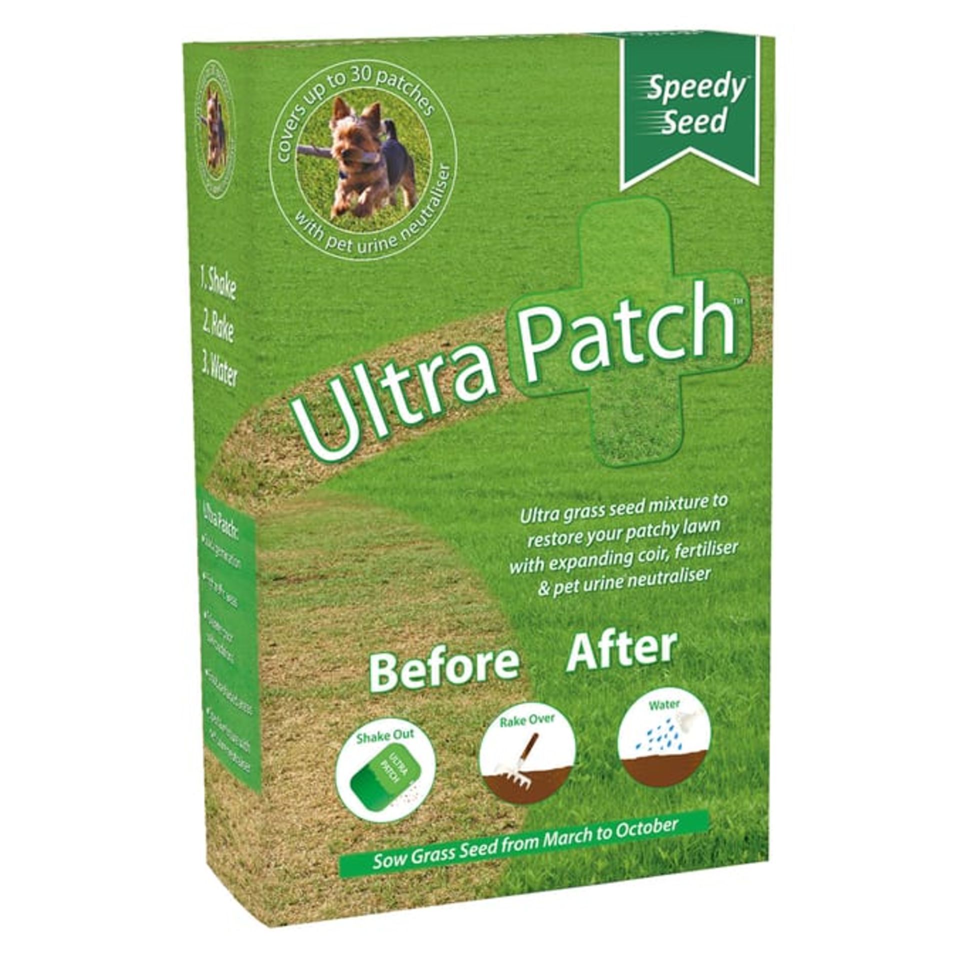 PALLET TO CONTAIN 100 X BRAND NEW SPEEDY SEED ULTRA PATCH GRASS SEED 1.2KG S1RA