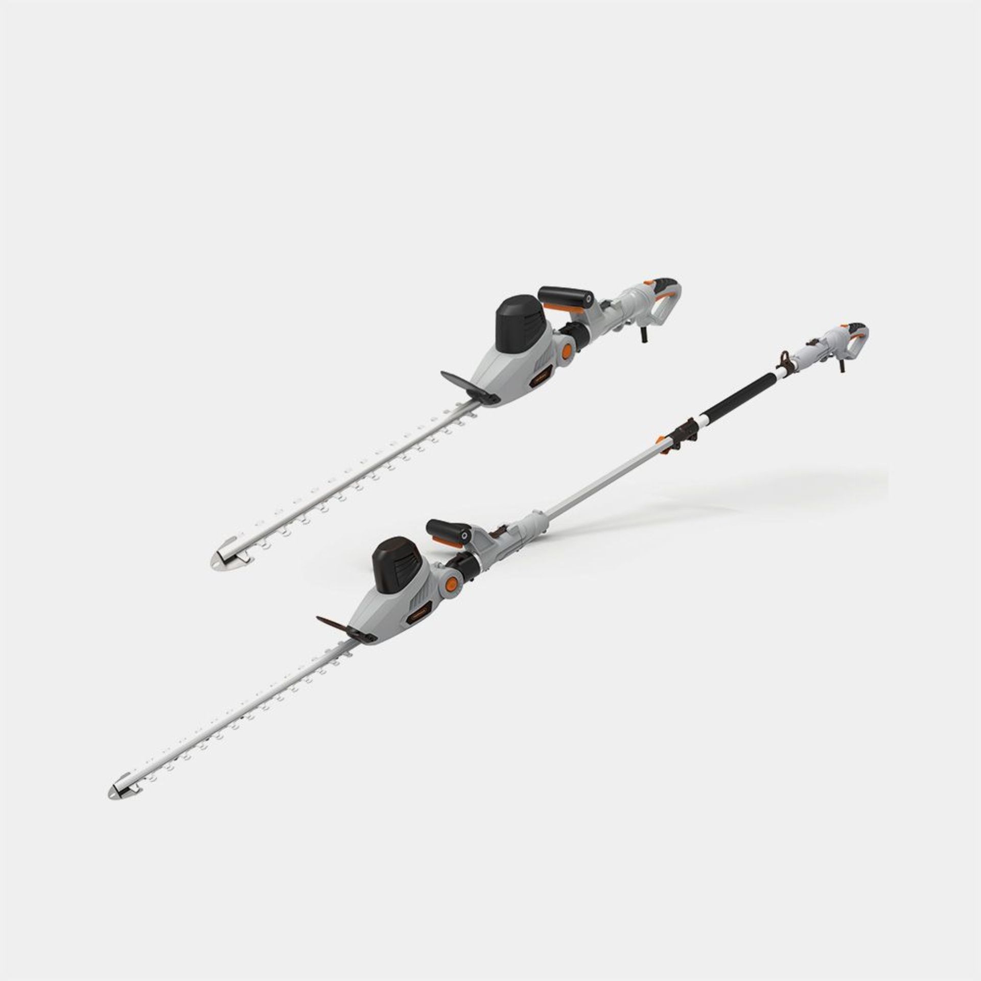 600W Pole Trimmer. - P2. The pole attachment is fully extendable and removable – so you can trim