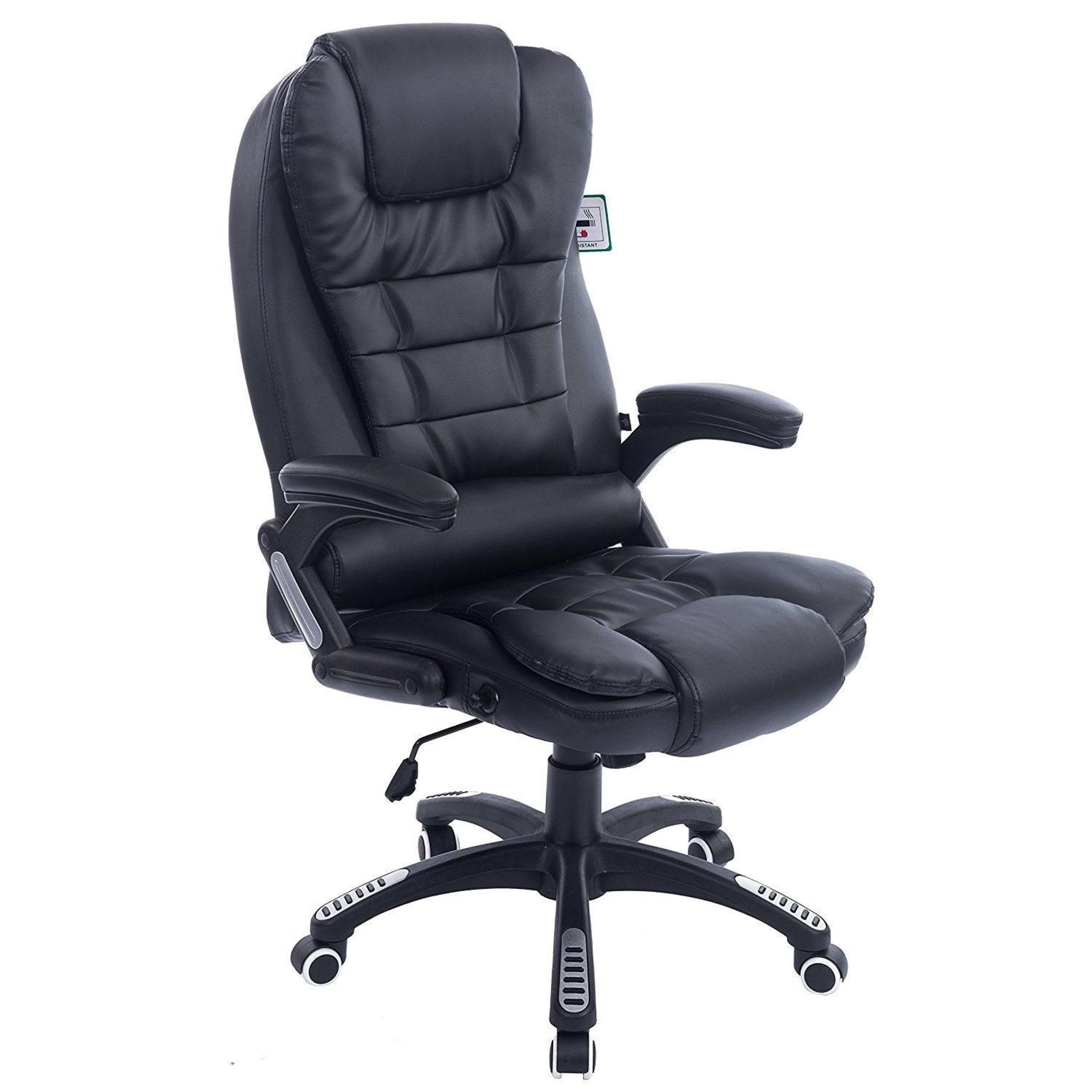 Executive Recline High Back Extra Padded Office Chair, MO17 Black. - SR3. RRP £149.99. Chair back