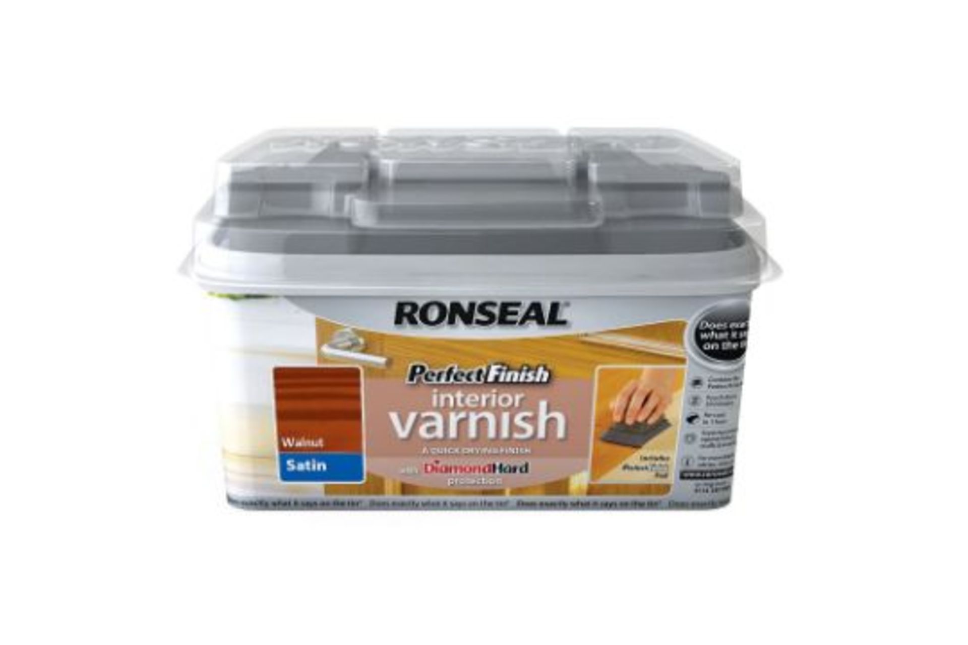 PALLET TO CONTAIN 360 X BRAND NEW RONSEAL PERFECT FINISH VARNISH WALNUT SATIN 750ML RRP £32 EACH