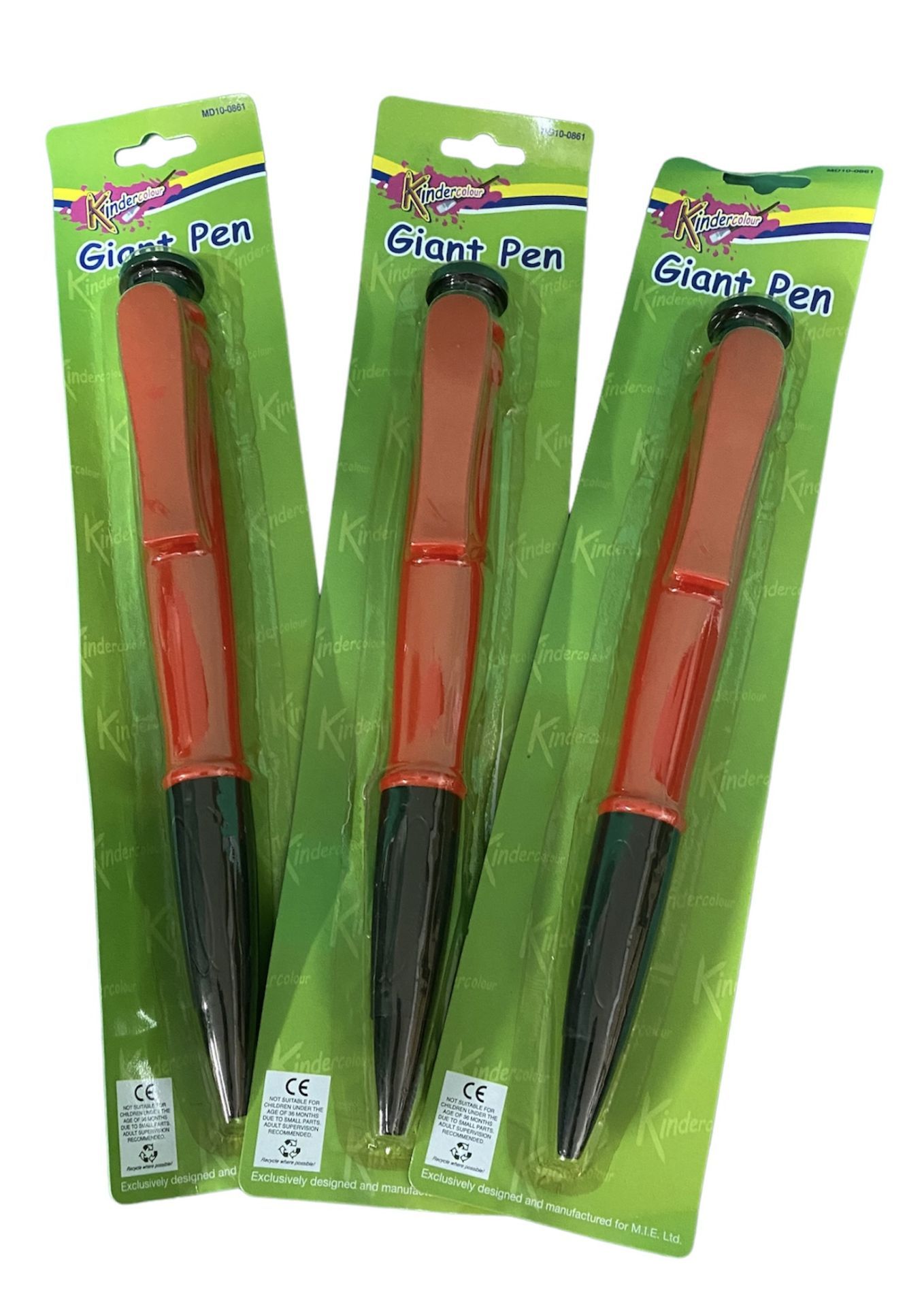 96 X NEW PACKAGED KINDER COLOUR GIANT PENS. RRP £4.99 EACH (ROW4.5)
