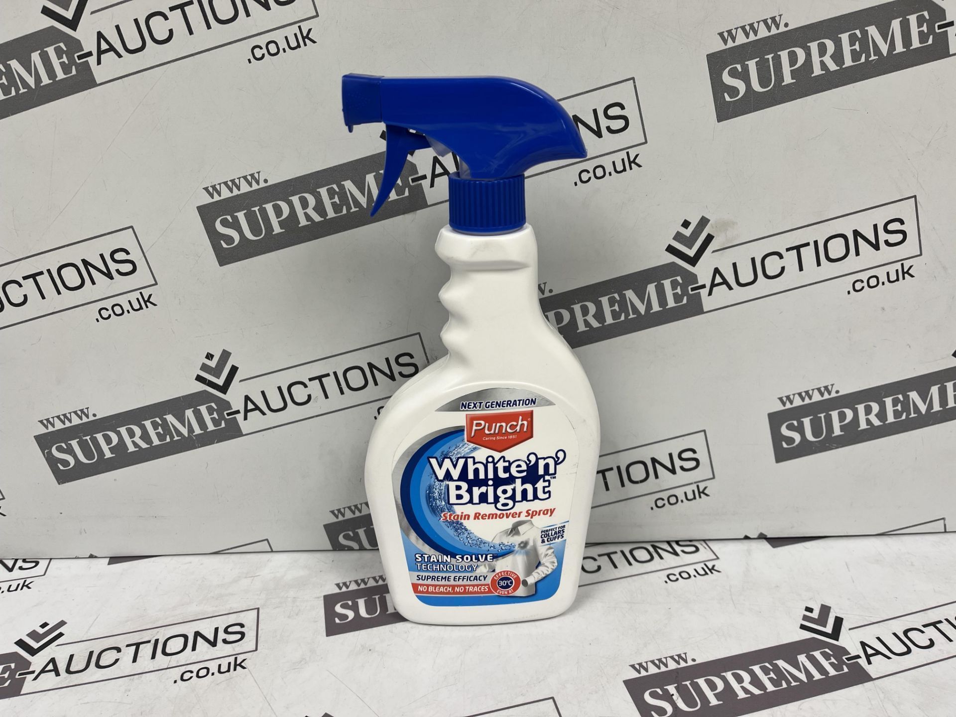 32x BRAND NEW PUNCH WHITE 'N' BRIGHT STAIN REMOVER SPRAY 500ML. Supreme efficacy against all types