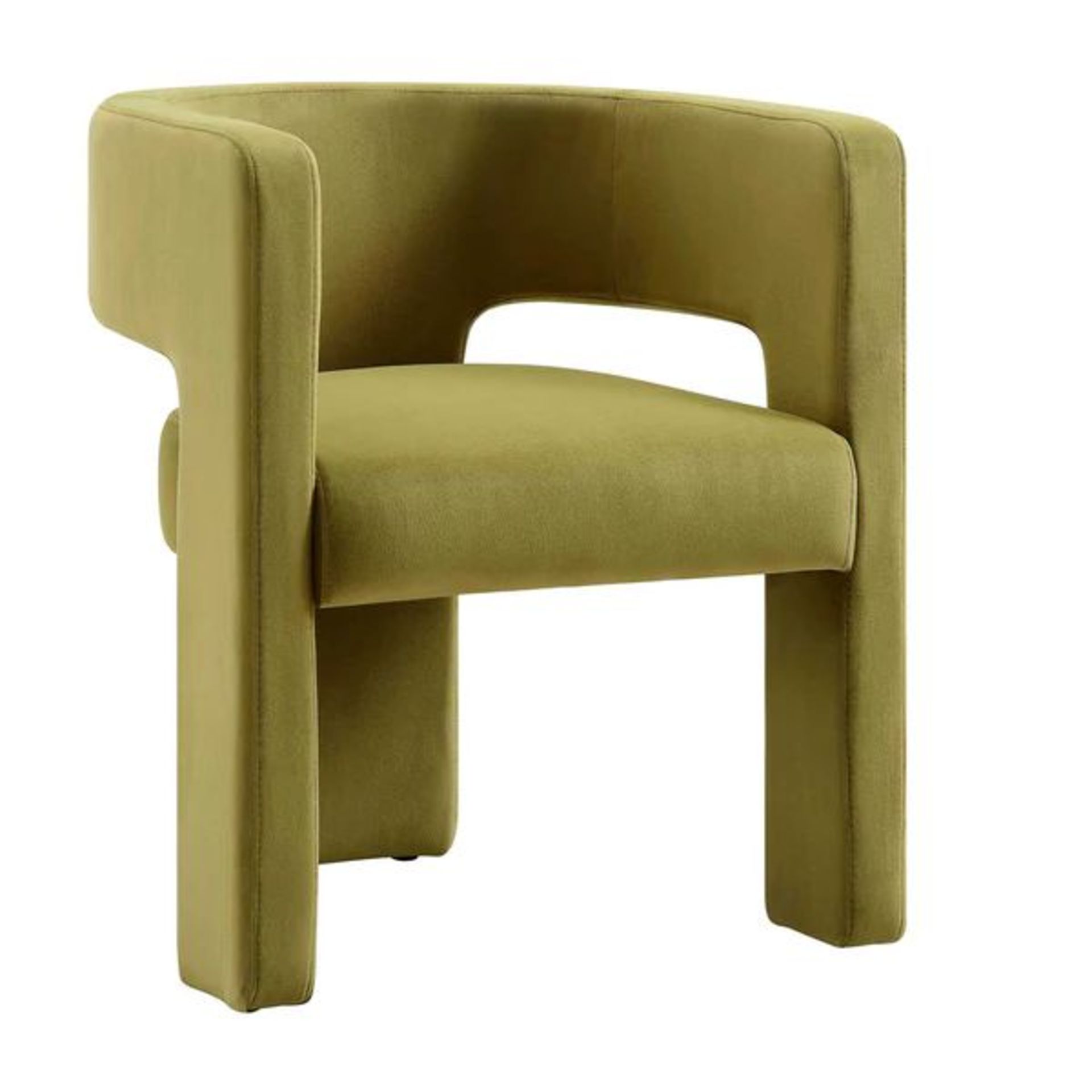 Greenwich Olive Green Velvet Dining Chair. - BI. RRP £219.99. Our beautiful Greenwich chair features - Image 2 of 2
