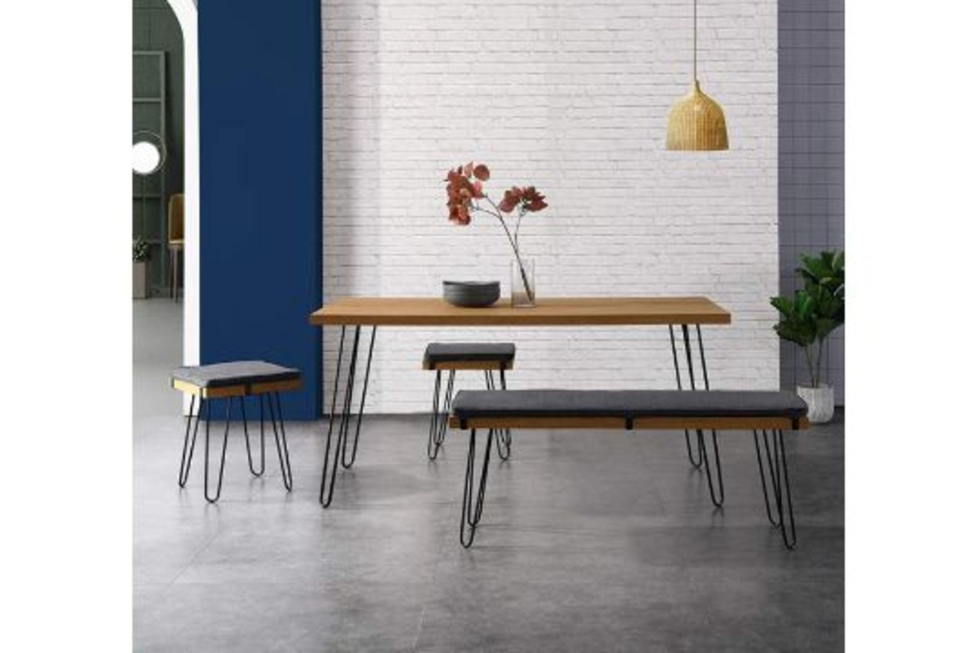 MEILEN Oak Dining Table Set RRP £469.99. Our MEILEN dining table is beautifully made combining