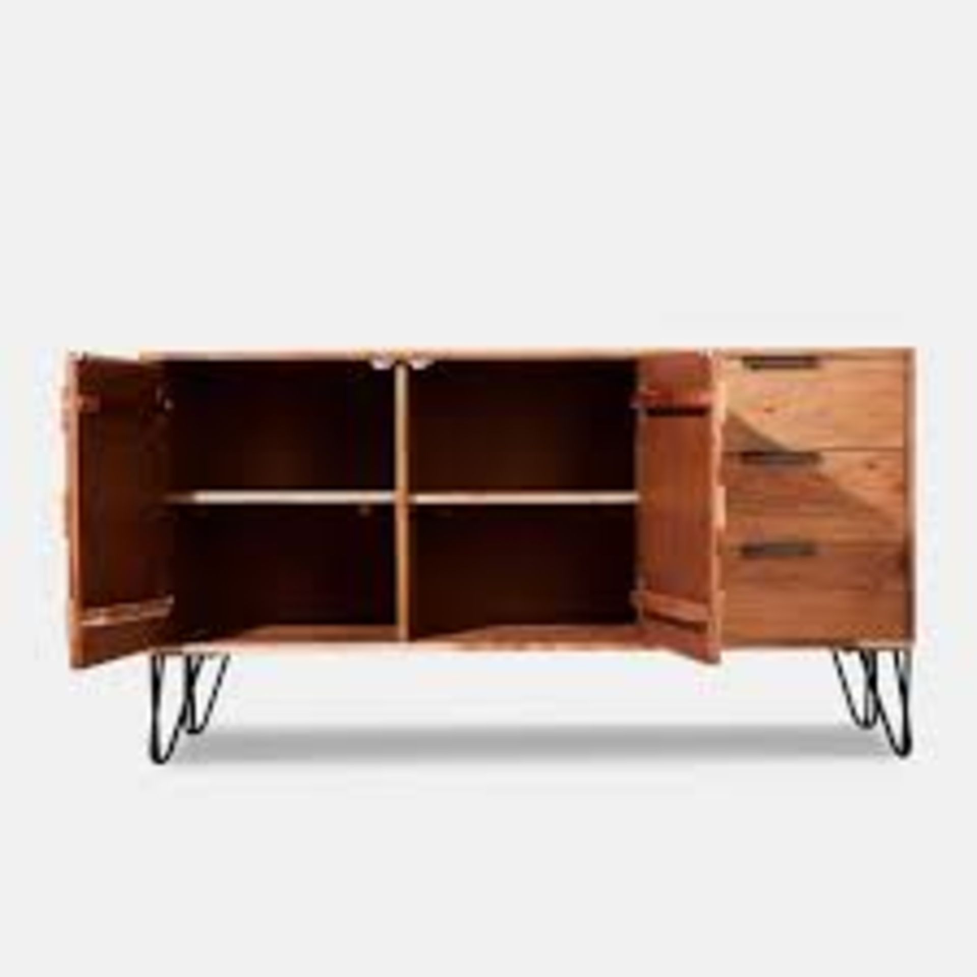 Amelia Large Carved Sideboard. RRP £619.00. Crafted from high-quality acacia wood, this modern - Image 3 of 3
