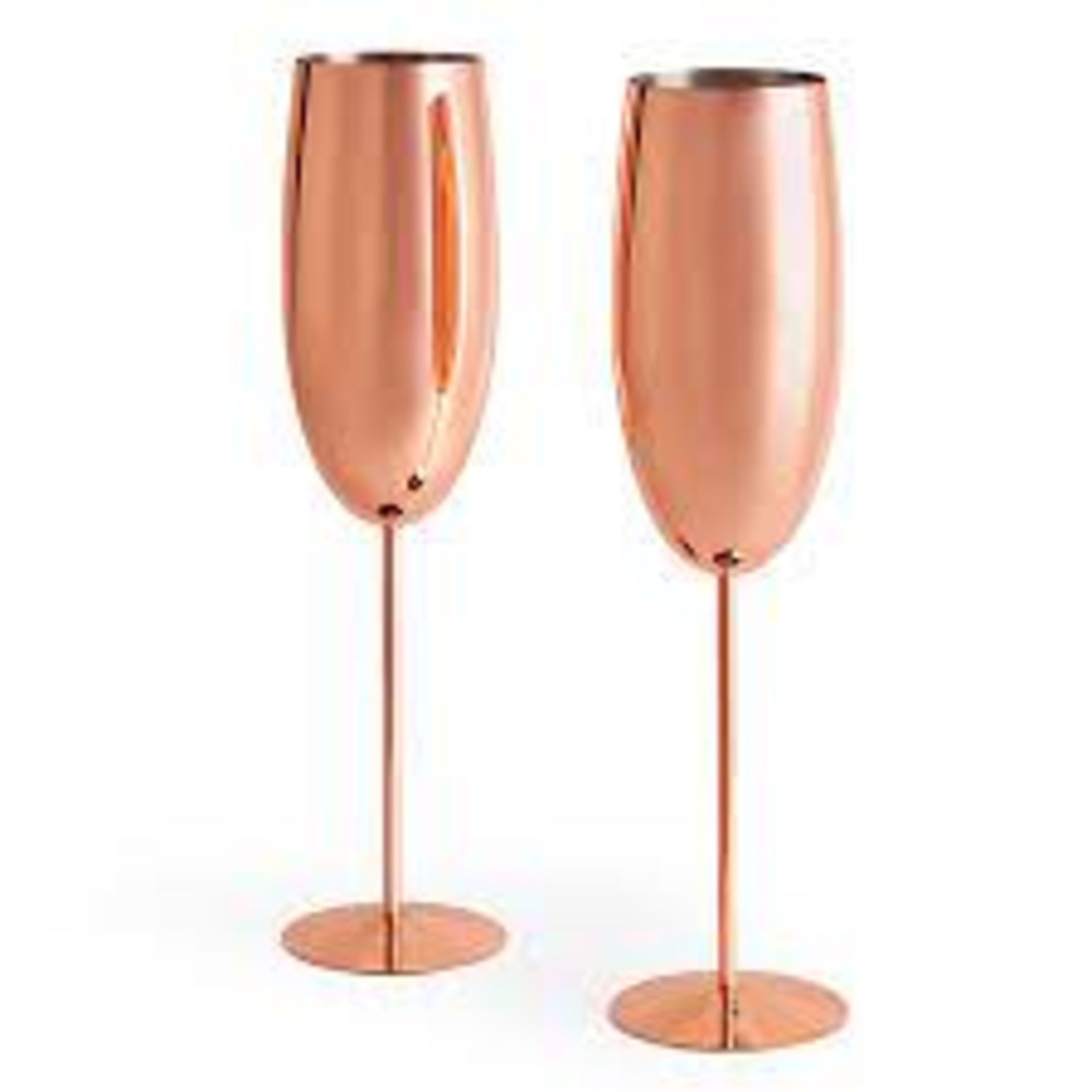 Rose Gold Champagne Flutes - AO