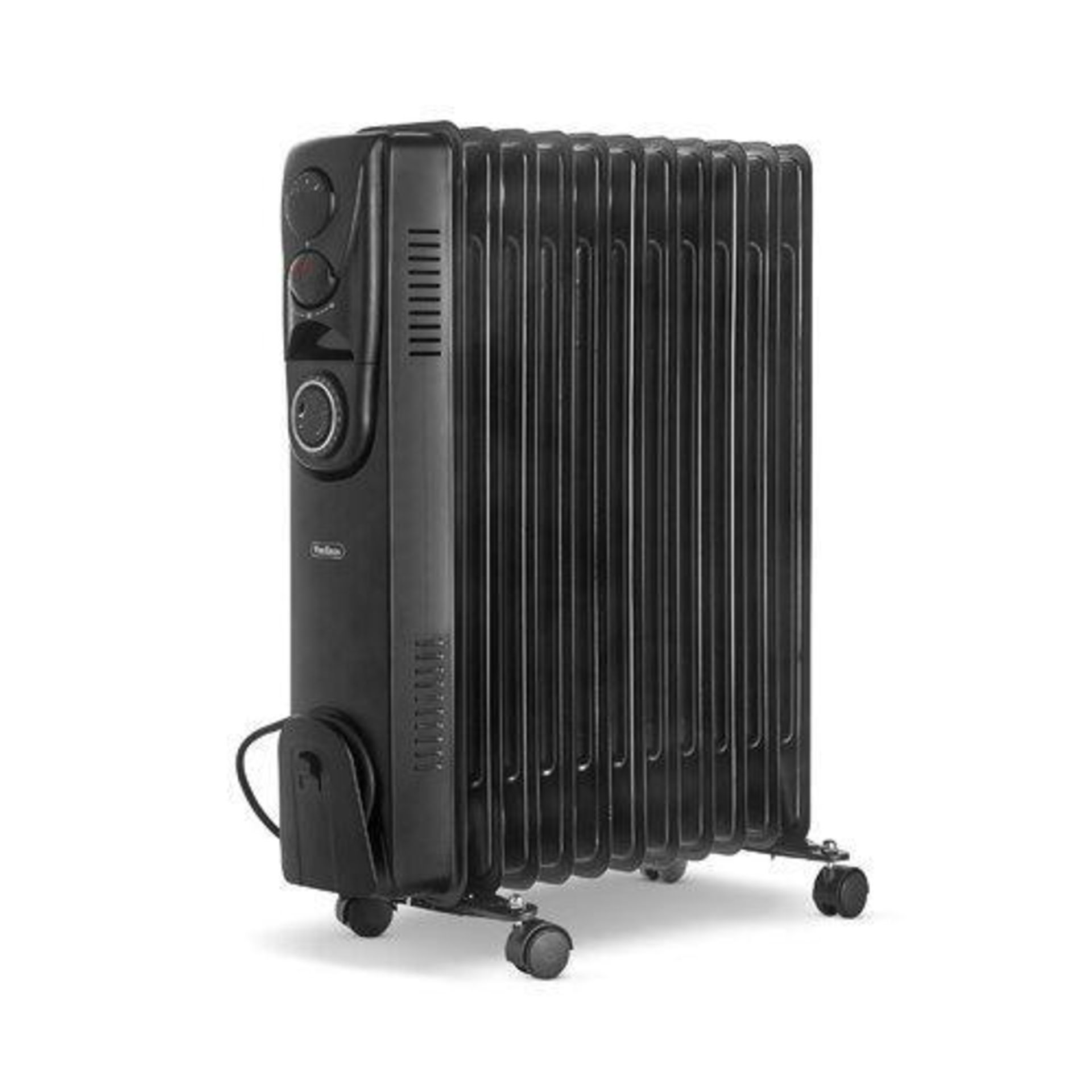 11 Fin 2500W Oil Filled Radiator - Black - Heating - Luxury 2500W 11 Fin Oil Filled Radiator with