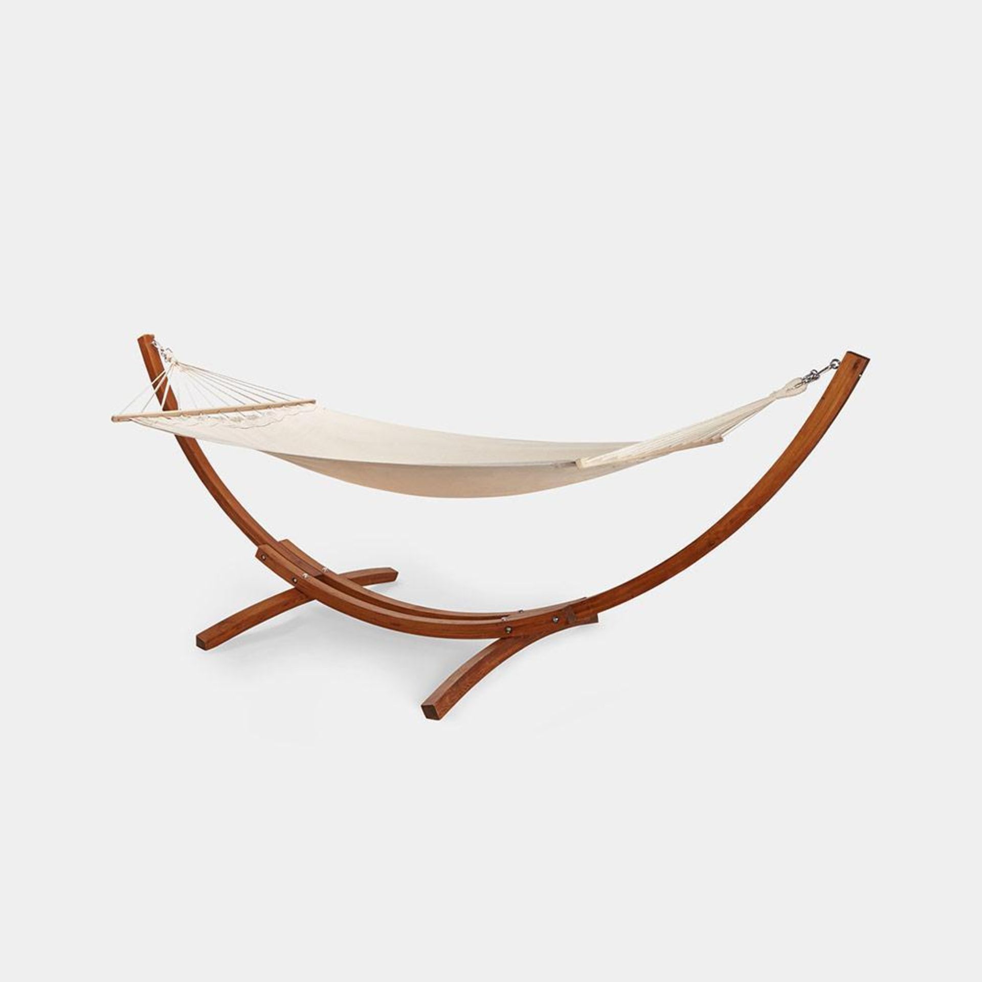 1 Person Hammock with Wooden Frame - PW Relax in the sun and enjoy your outdoor living space with