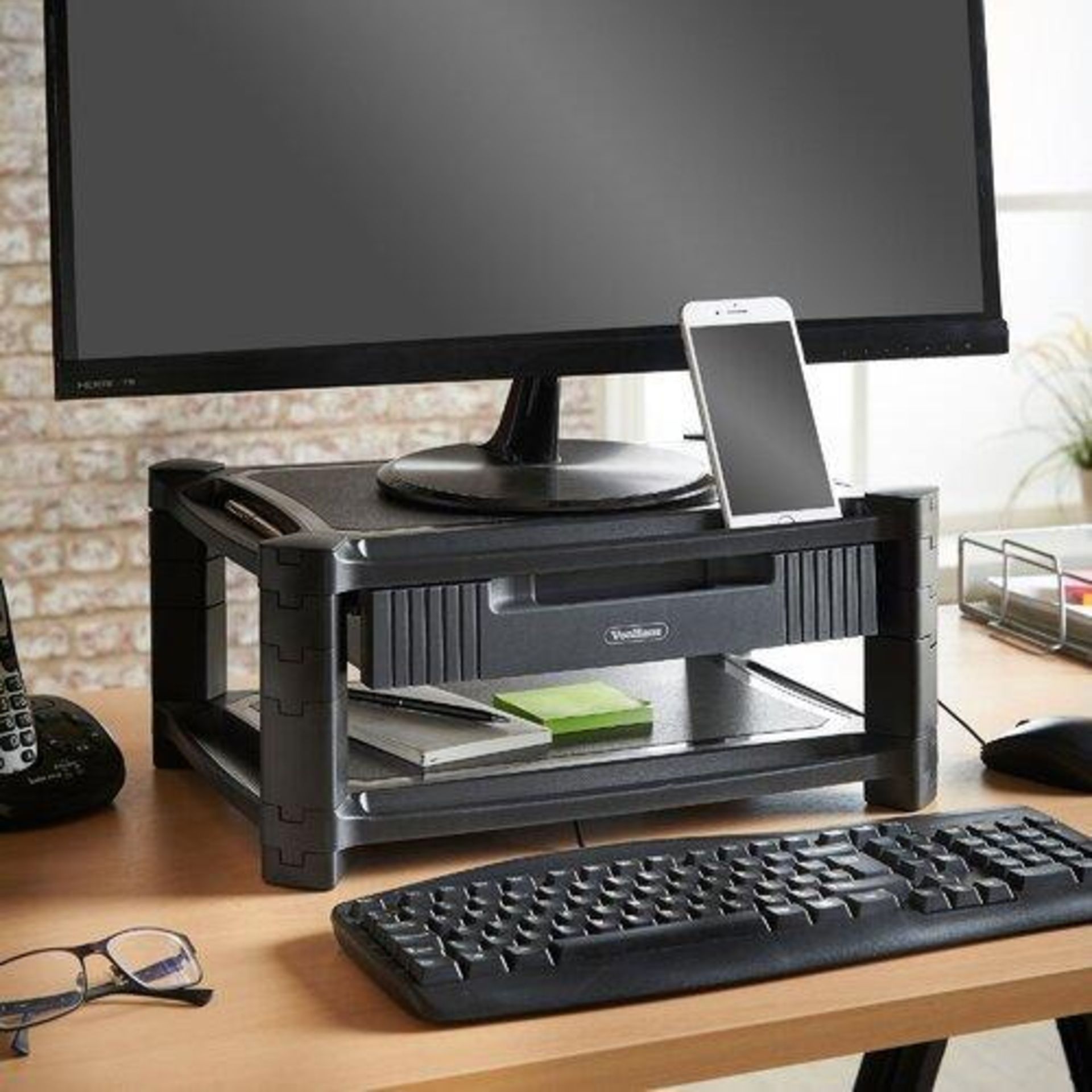 Monitor Stand with Drawer - Luxury - Audio/Visual Monitor Stand with DrawerFree up room on your desk