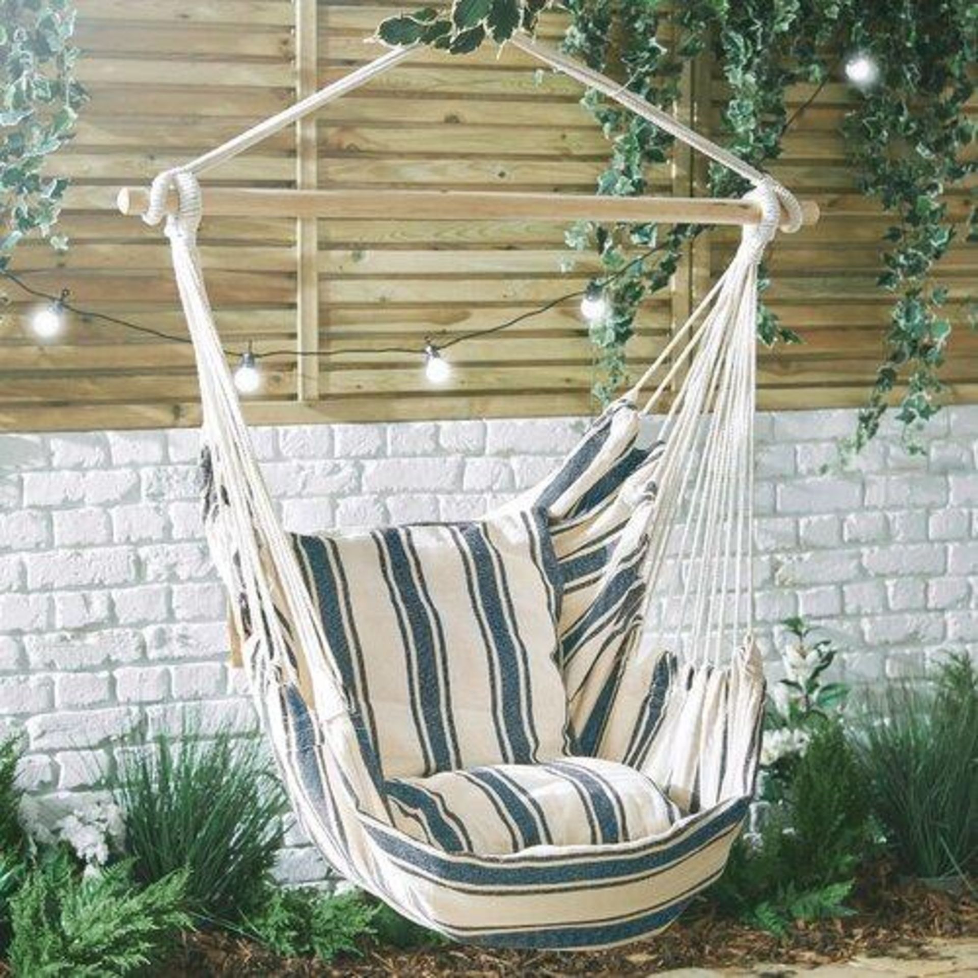 Striped Hanging Garden Chair Striped Hanging ChairAn alternative to the traditional hammock, this