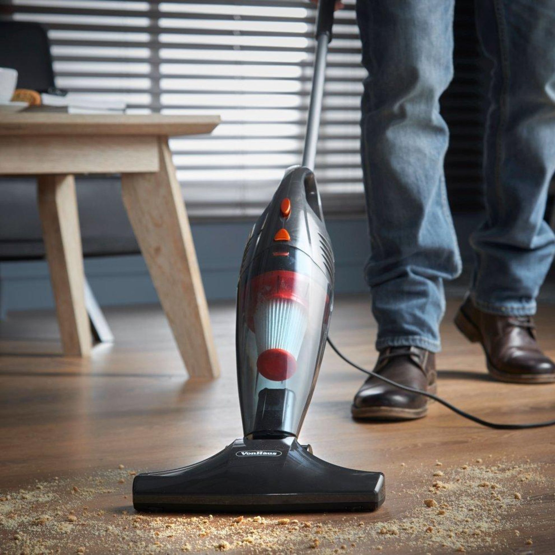 2 in 1 Stick Vacuum 600W - Grey Luxury 2 in 1 Stick VacuumDonâ€™t struggle with large, heavy - Image 2 of 6