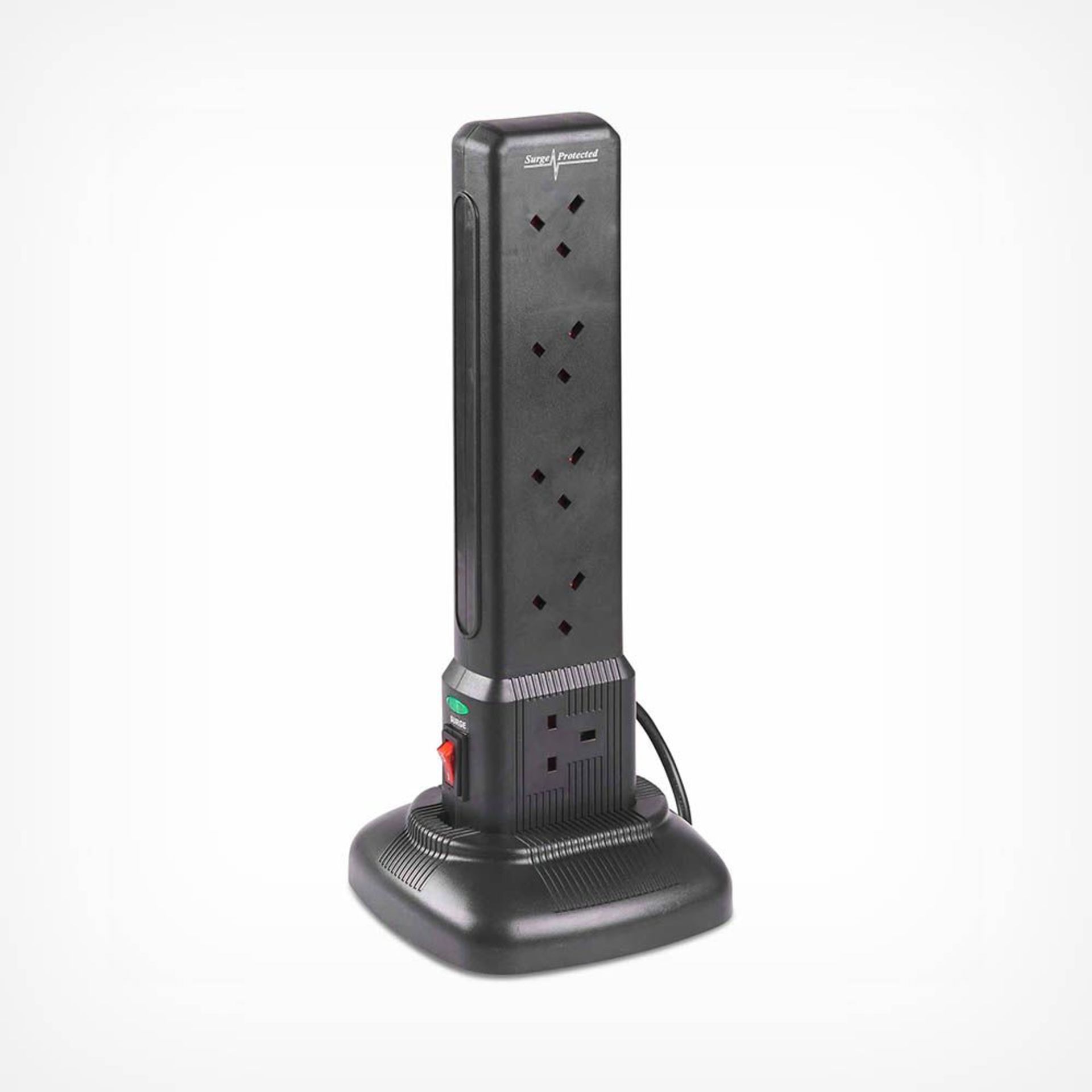 10 Socket Tower & USB. - AO. This neat and compact tower has a slender profile that’s designed to