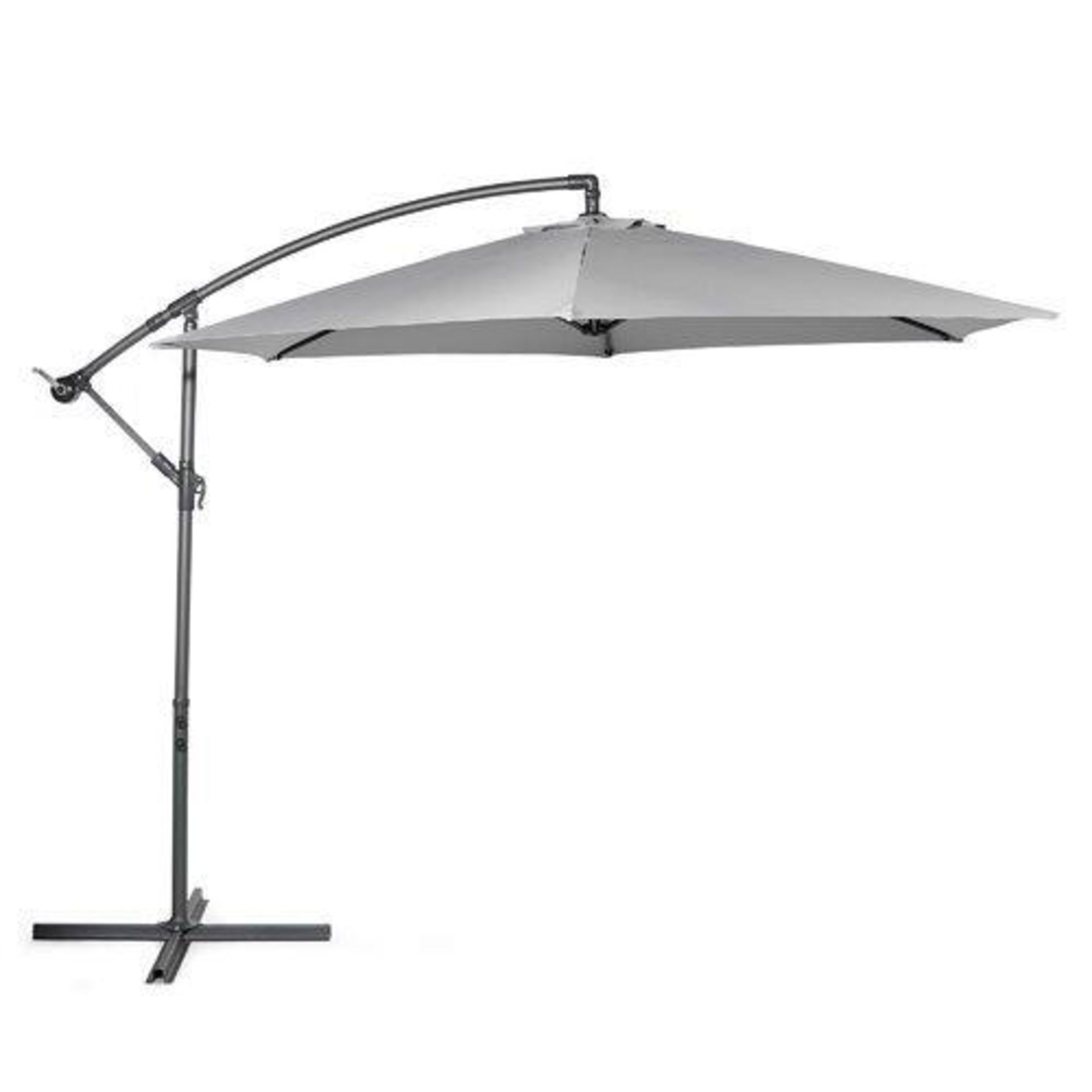 Grey 3M Banana Parasol - PW Make the great outdoors a little greater with the addition of a Luxury