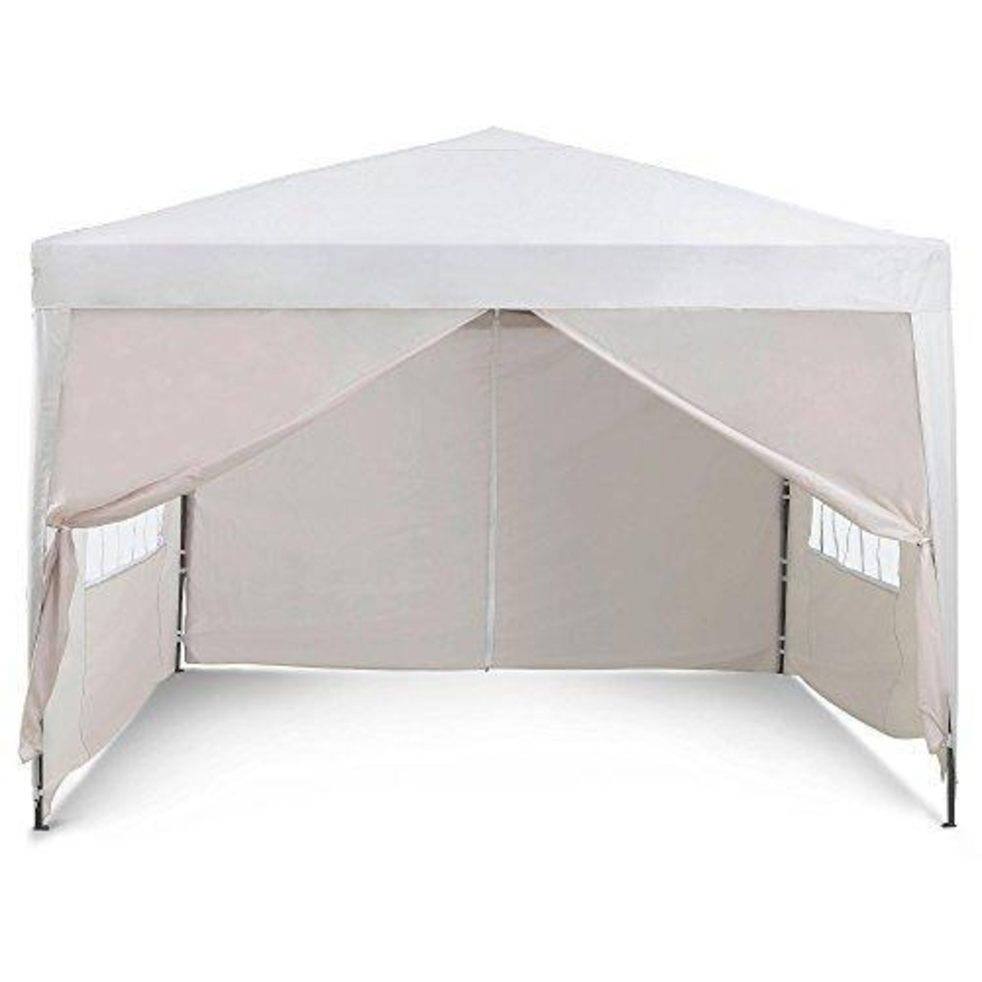 Ivory Pop-up Gazebo Set 3 X 3m Ivory Pop-up Gazebo with WeightsTransform your garden with our 3 x 3m - Image 2 of 5