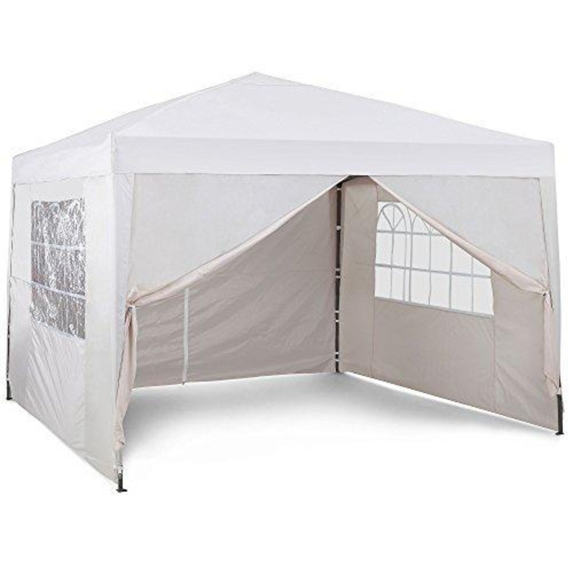 Ivory Pop-up Gazebo Set 3 X 3m Ivory Pop-up Gazebo with WeightsTransform your garden with our 3 x 3m - Image 5 of 5